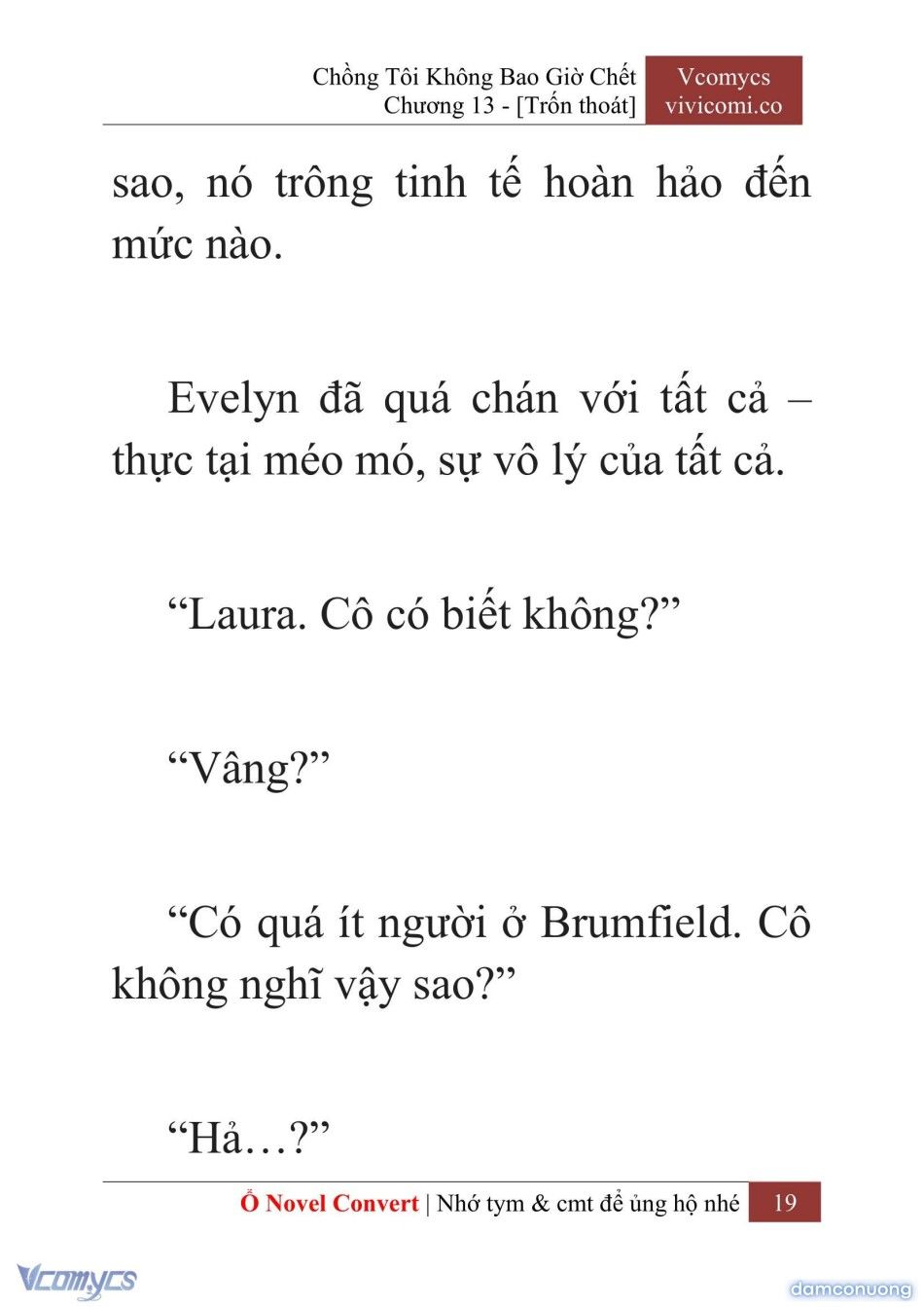 đọc truyện [novel] Chồng Tôi Không Bao Giờ Chết Chương 13 ảnh 22 tại Thiên Thai Truyện