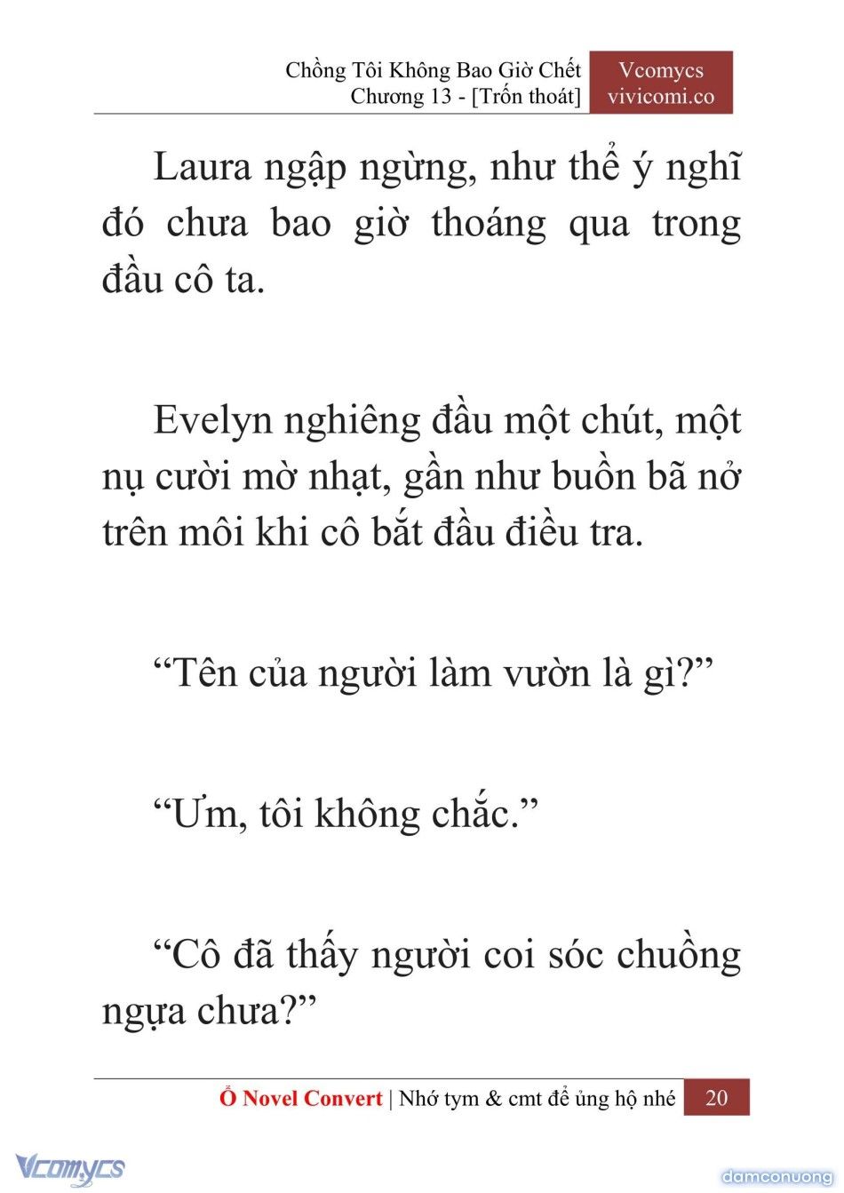 đọc truyện [novel] Chồng Tôi Không Bao Giờ Chết Chương 13 ảnh 23 tại Thiên Thai Truyện