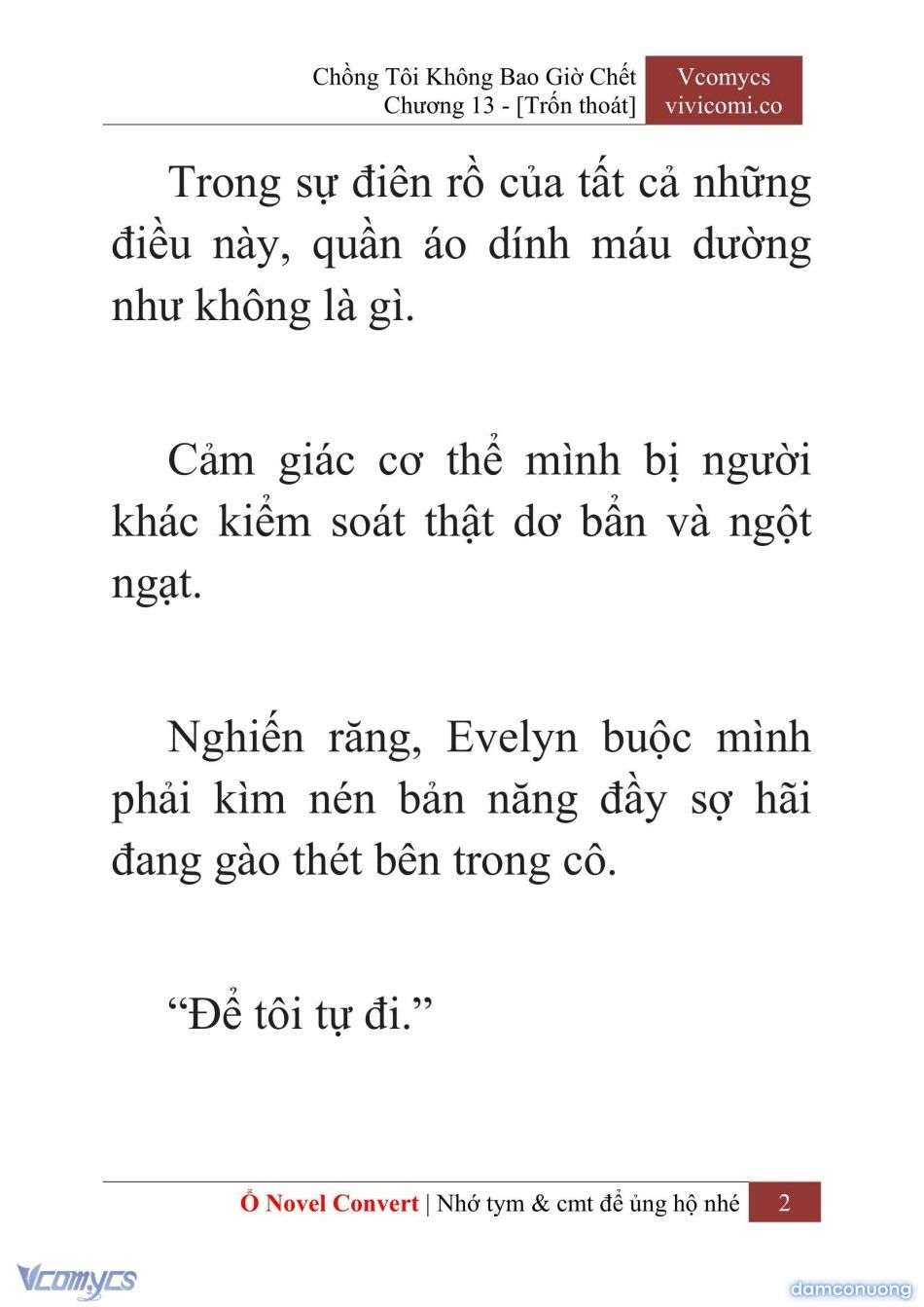 đọc truyện [novel] Chồng Tôi Không Bao Giờ Chết Chương 13 ảnh 5 tại Thiên Thai Truyện
