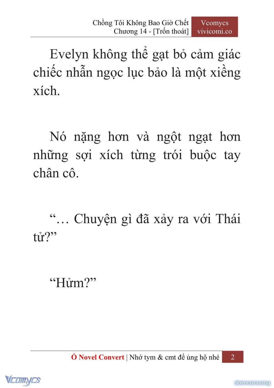 đọc truyện [novel] Chồng Tôi Không Bao Giờ Chết Chương 14 ảnh 5 tại Thiên Thai Truyện