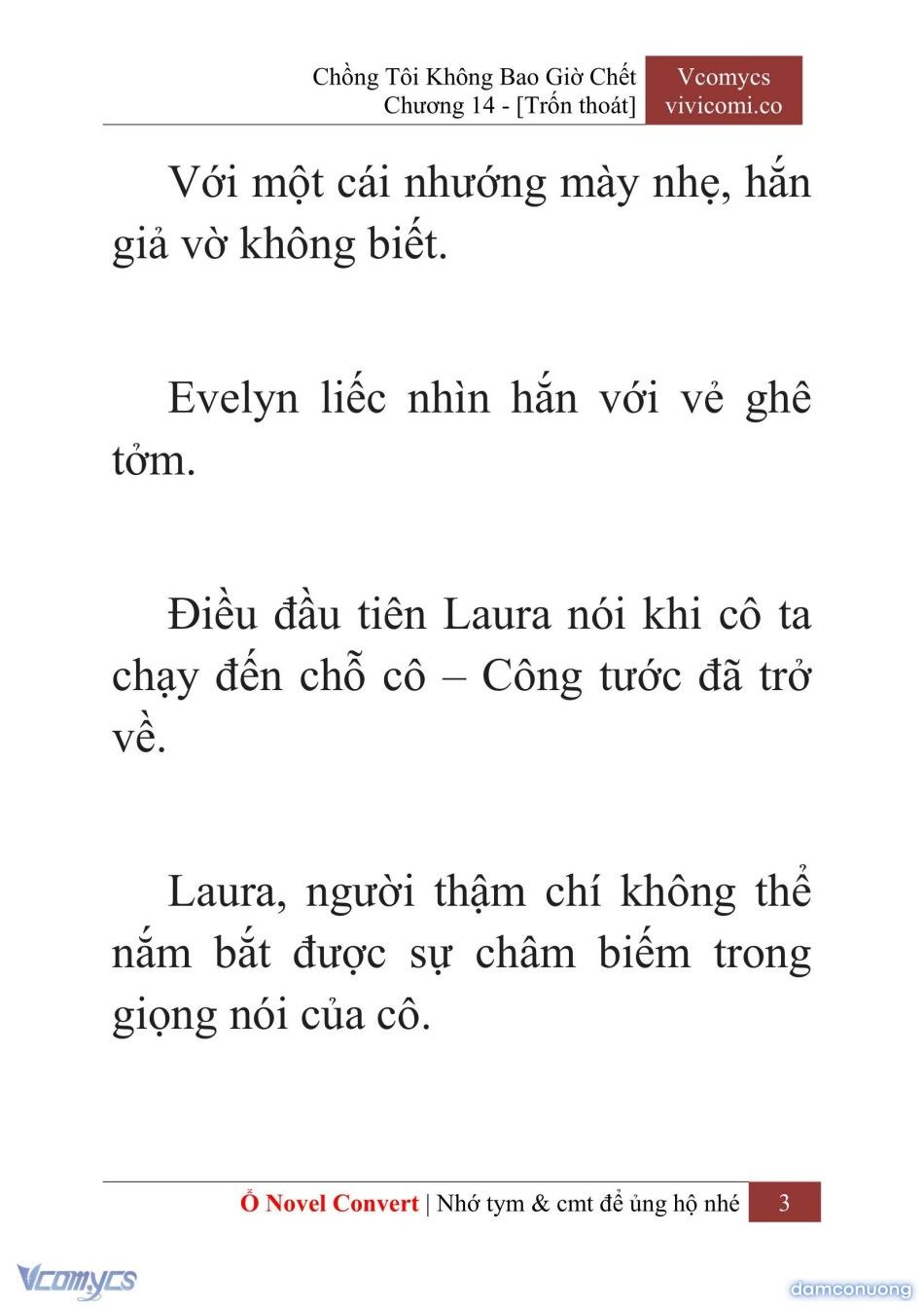 đọc truyện [novel] Chồng Tôi Không Bao Giờ Chết Chương 14 ảnh 6 tại Thiên Thai Truyện