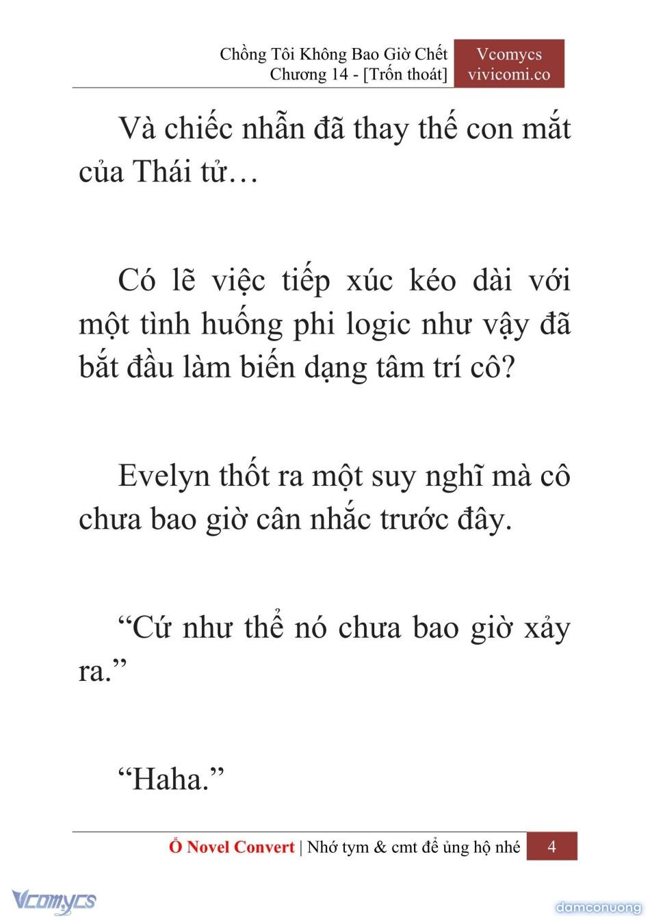 đọc truyện [novel] Chồng Tôi Không Bao Giờ Chết Chương 14 ảnh 7 tại Thiên Thai Truyện