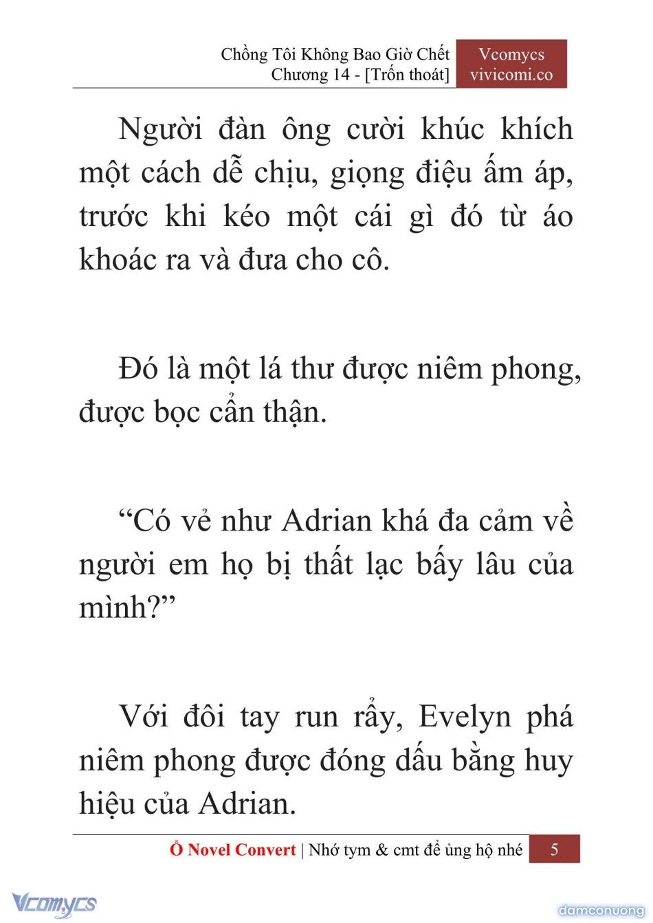đọc truyện [novel] Chồng Tôi Không Bao Giờ Chết Chương 14 ảnh 8 tại Thiên Thai Truyện