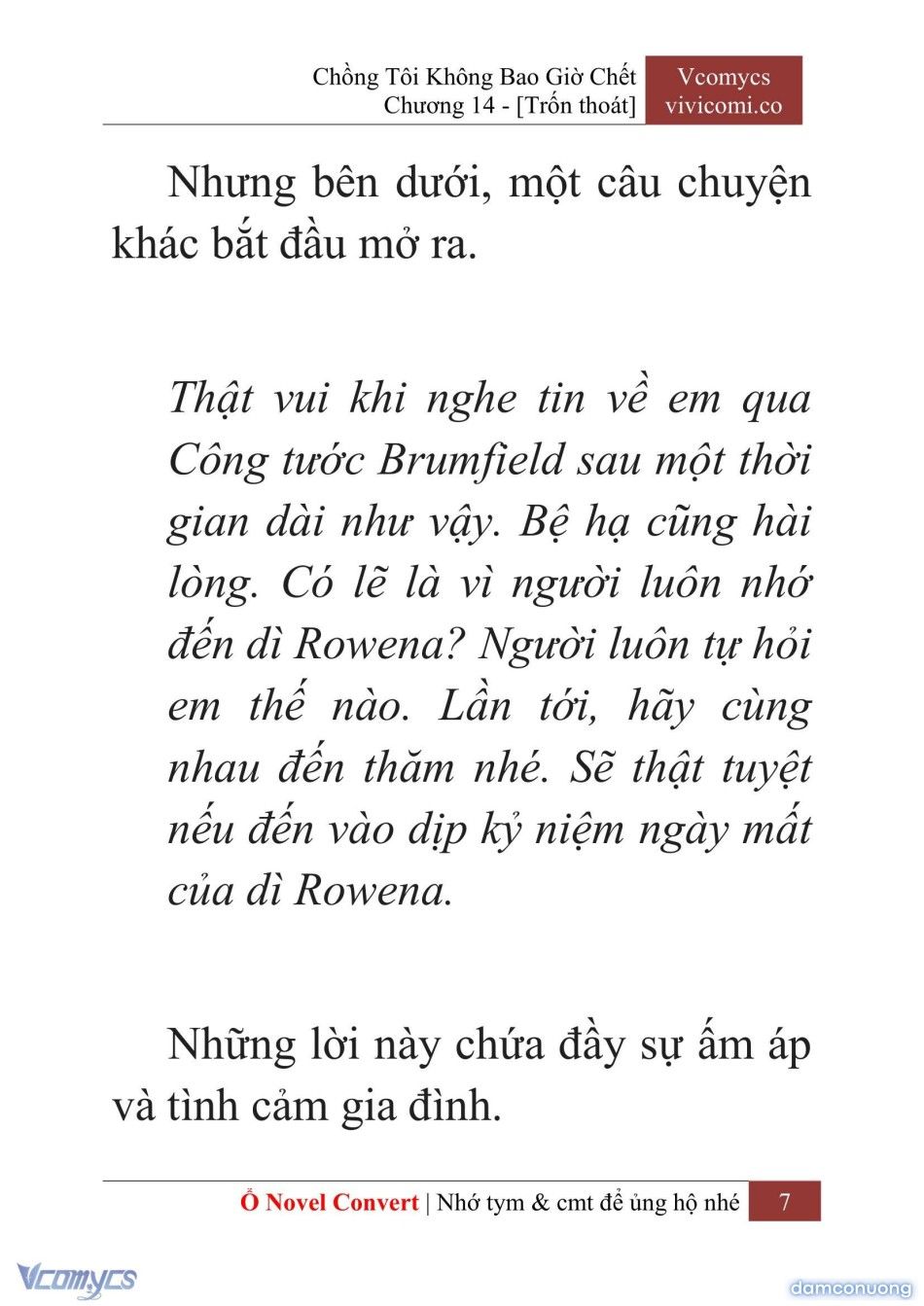đọc truyện [novel] Chồng Tôi Không Bao Giờ Chết Chương 14 ảnh 10 tại Thiên Thai Truyện