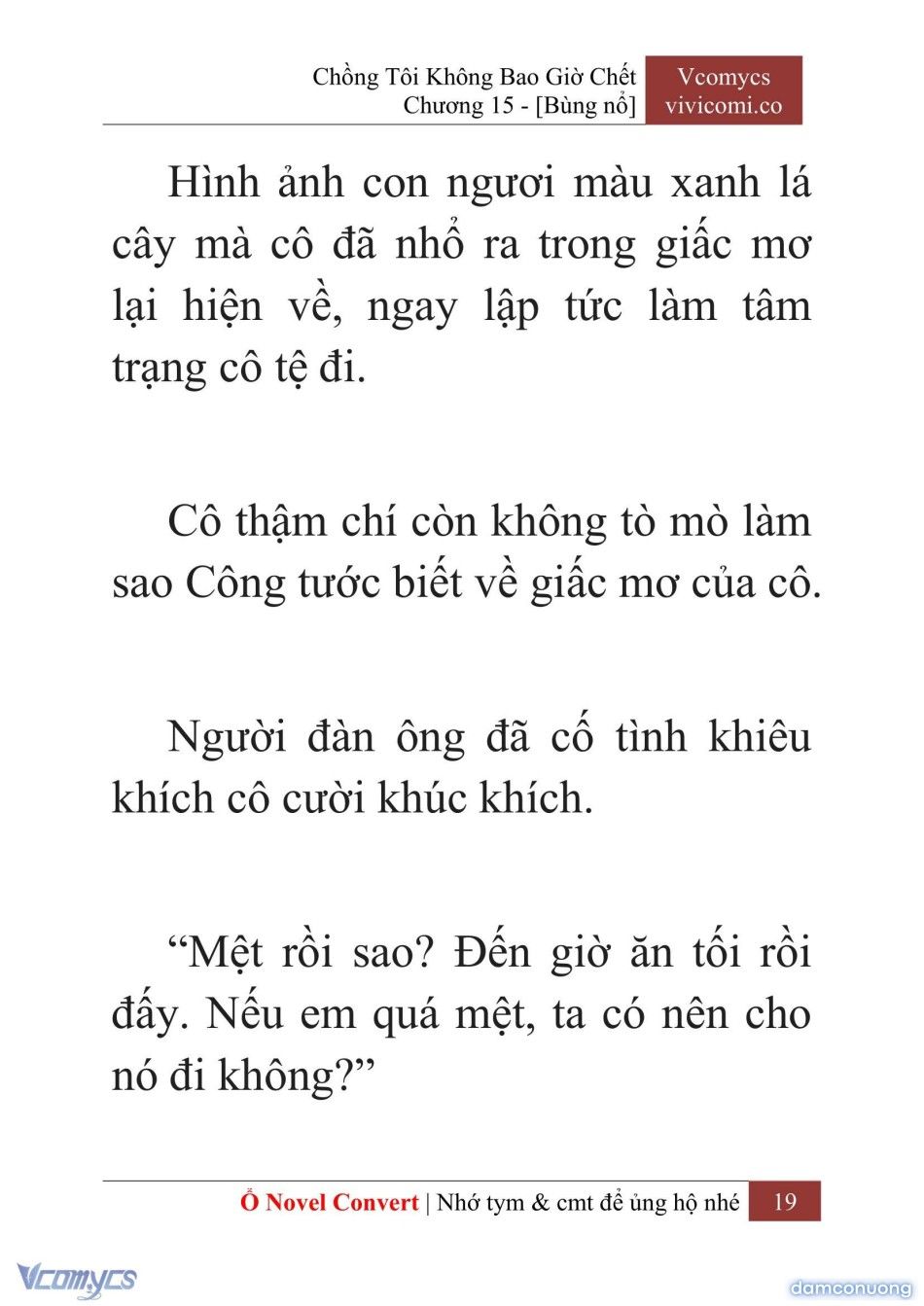đọc truyện [novel] Chồng Tôi Không Bao Giờ Chết Chương 15 ảnh 22 tại Thiên Thai Truyện