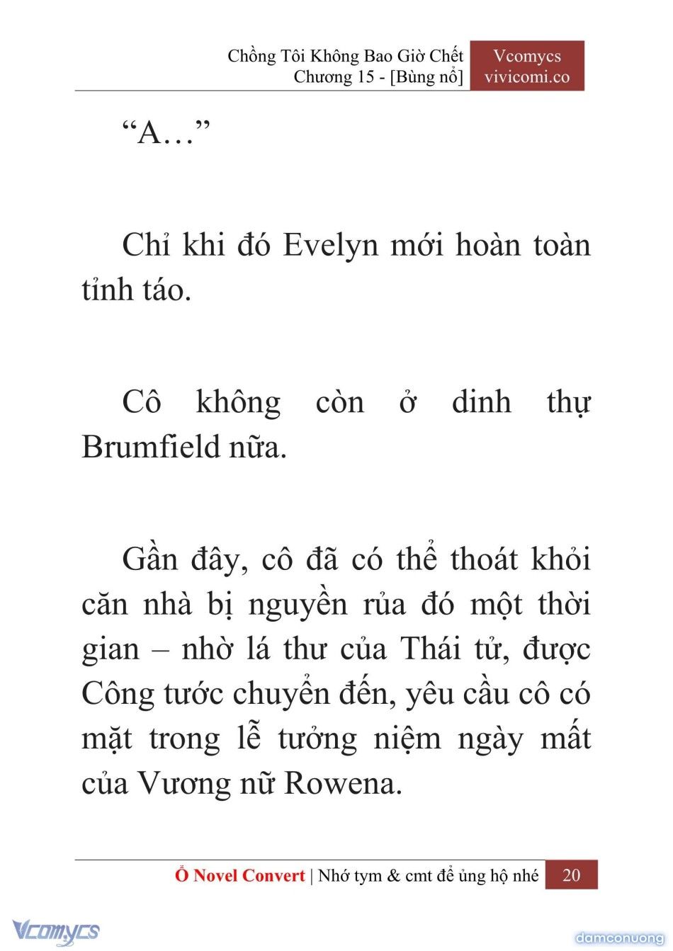 đọc truyện [novel] Chồng Tôi Không Bao Giờ Chết Chương 15 ảnh 23 tại Thiên Thai Truyện
