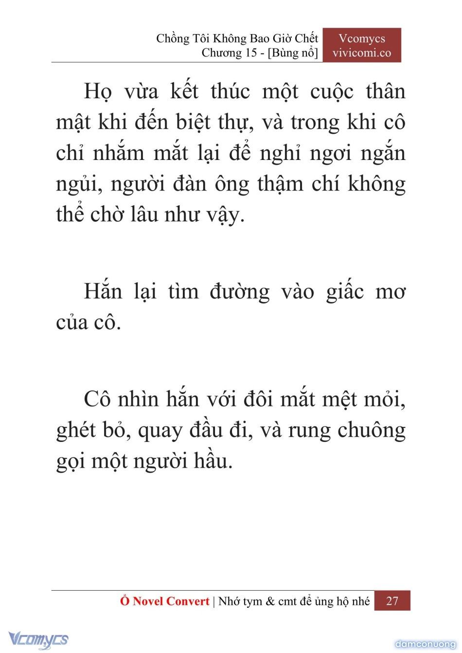đọc truyện [novel] Chồng Tôi Không Bao Giờ Chết Chương 15 ảnh 30 tại Thiên Thai Truyện