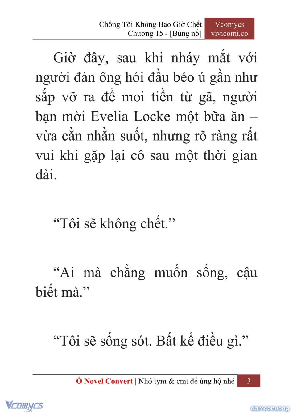 đọc truyện [novel] Chồng Tôi Không Bao Giờ Chết Chương 15 ảnh 6 tại Thiên Thai Truyện