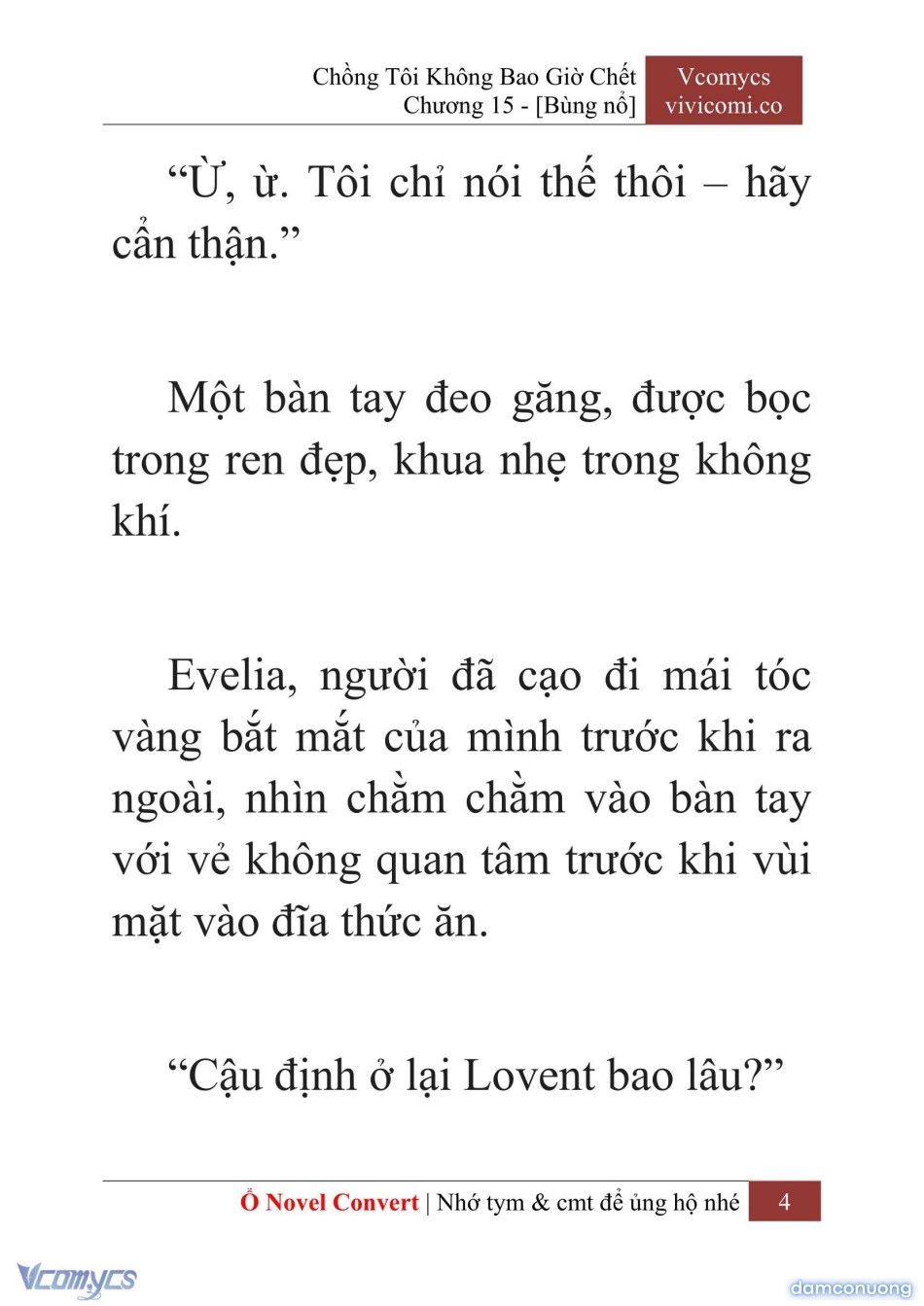 đọc truyện [novel] Chồng Tôi Không Bao Giờ Chết Chương 15 ảnh 7 tại Thiên Thai Truyện