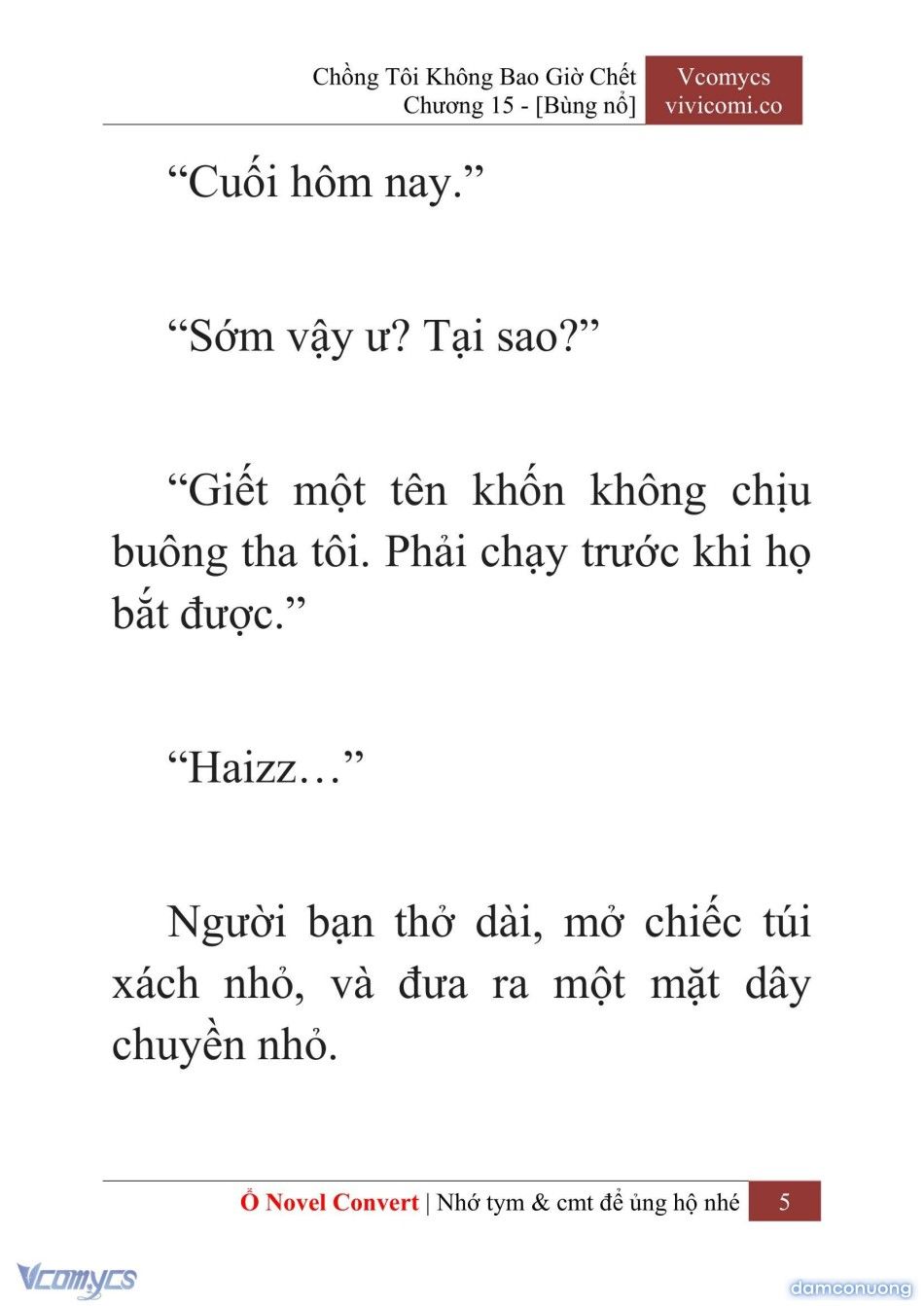 đọc truyện [novel] Chồng Tôi Không Bao Giờ Chết Chương 15 ảnh 8 tại Thiên Thai Truyện