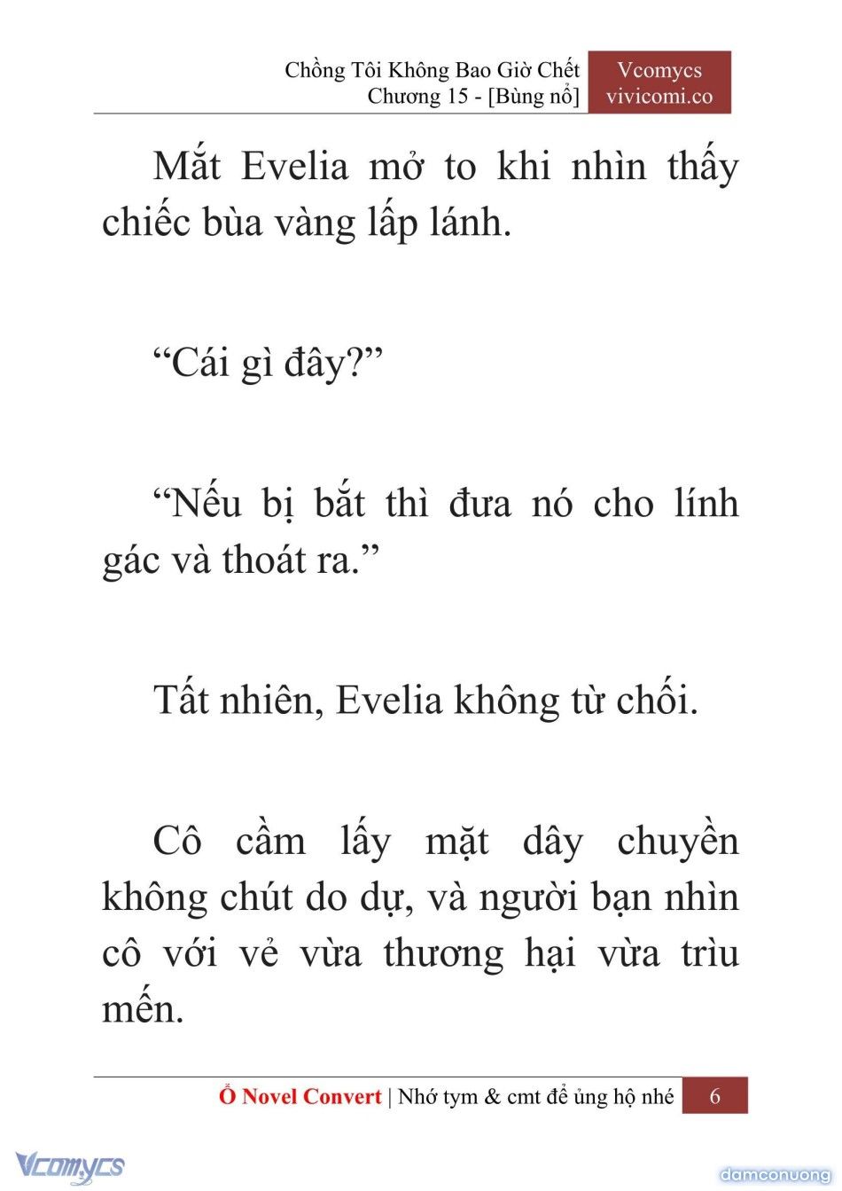 đọc truyện [novel] Chồng Tôi Không Bao Giờ Chết Chương 15 ảnh 9 tại Thiên Thai Truyện