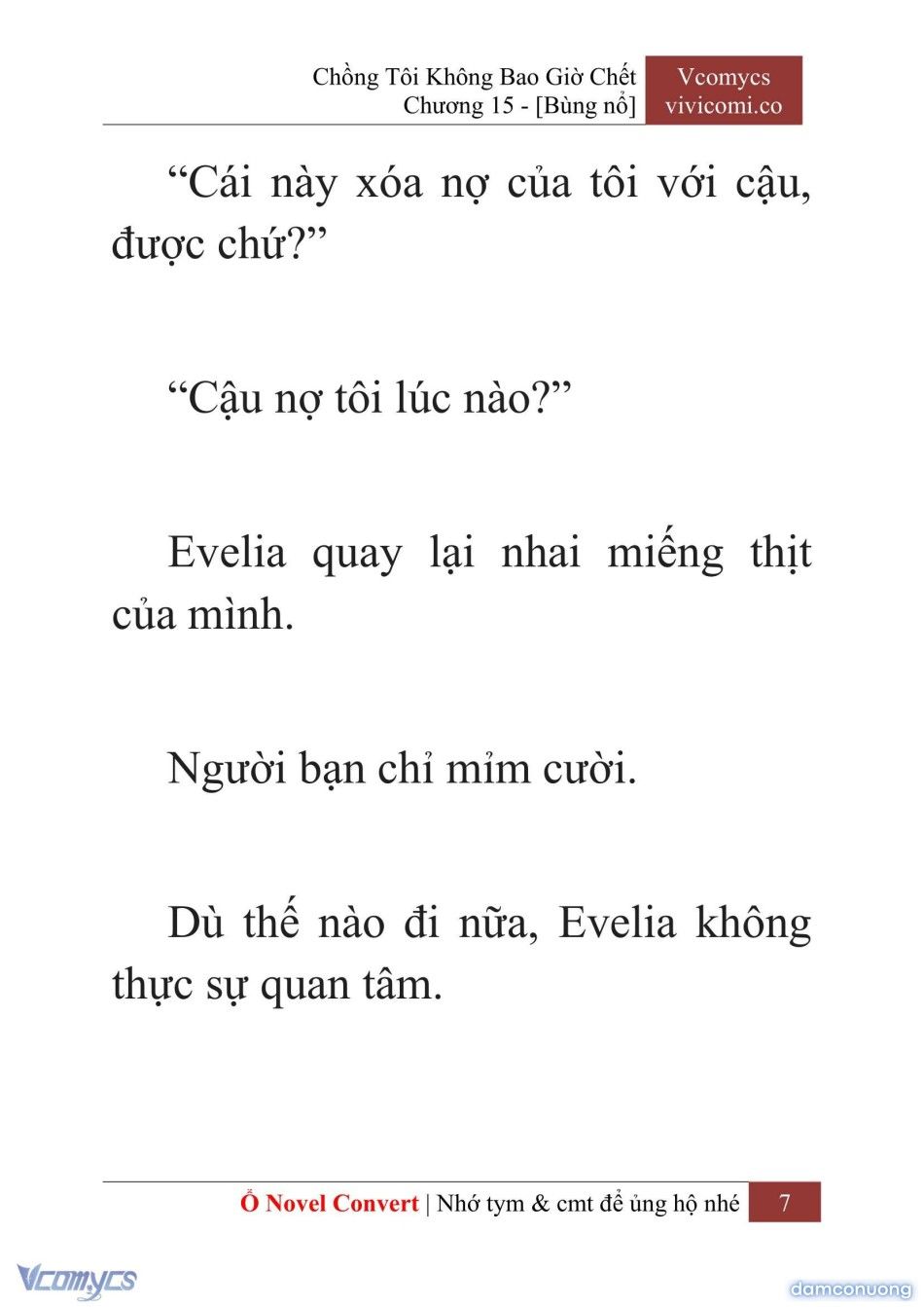 đọc truyện [novel] Chồng Tôi Không Bao Giờ Chết Chương 15 ảnh 10 tại Thiên Thai Truyện