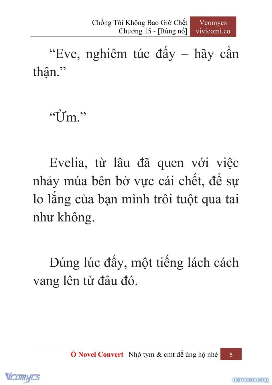 đọc truyện [novel] Chồng Tôi Không Bao Giờ Chết Chương 15 ảnh 11 tại Thiên Thai Truyện