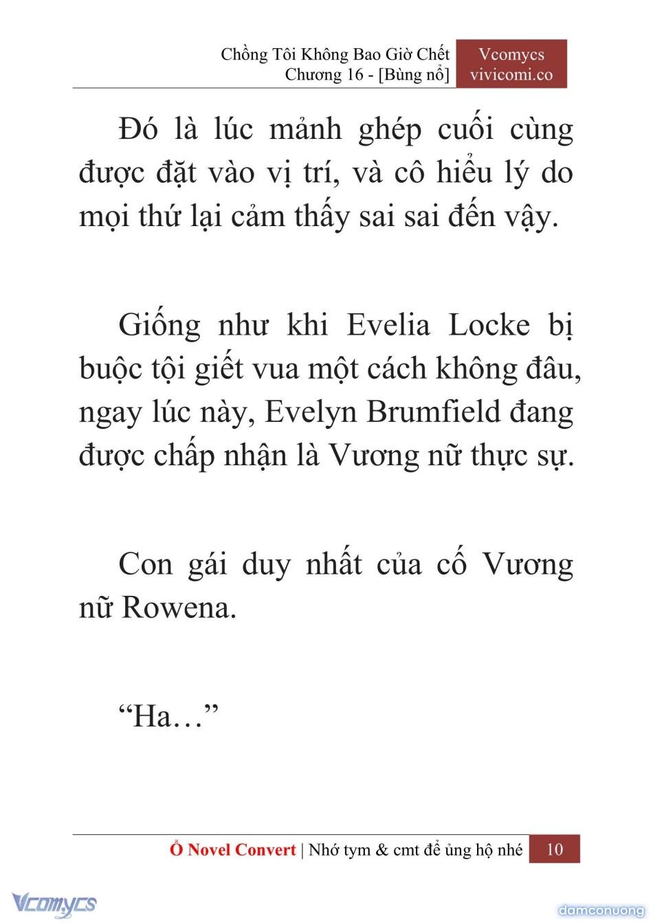 đọc truyện [novel] Chồng Tôi Không Bao Giờ Chết Chương 16 ảnh 13 tại Thiên Thai Truyện
