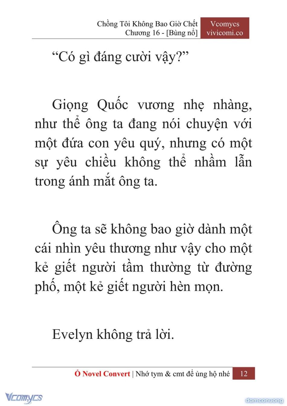 đọc truyện [novel] Chồng Tôi Không Bao Giờ Chết Chương 16 ảnh 15 tại Thiên Thai Truyện