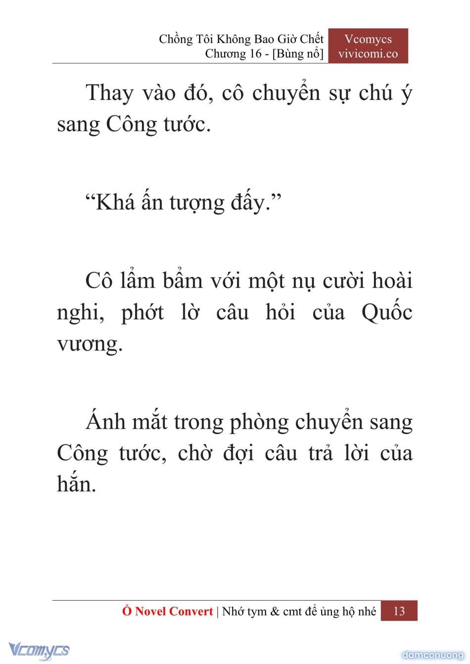 đọc truyện [novel] Chồng Tôi Không Bao Giờ Chết Chương 16 ảnh 16 tại Thiên Thai Truyện