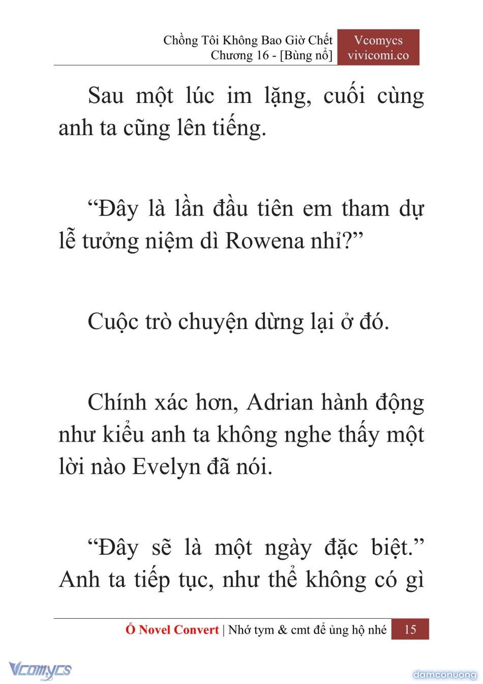 đọc truyện [novel] Chồng Tôi Không Bao Giờ Chết Chương 16 ảnh 18 tại Thiên Thai Truyện