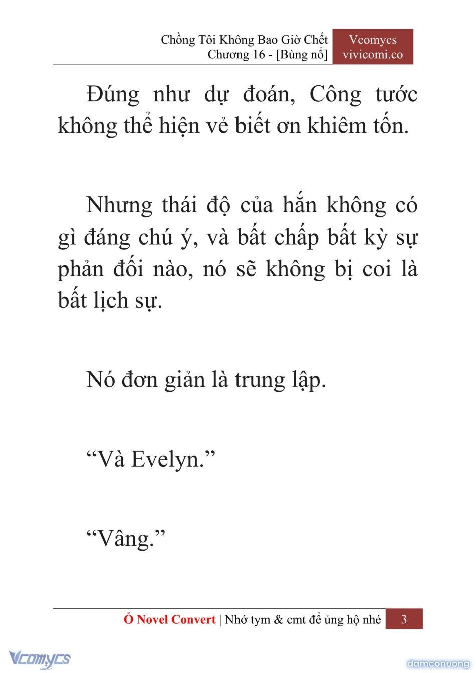 đọc truyện [novel] Chồng Tôi Không Bao Giờ Chết Chương 16 ảnh 6 tại Thiên Thai Truyện