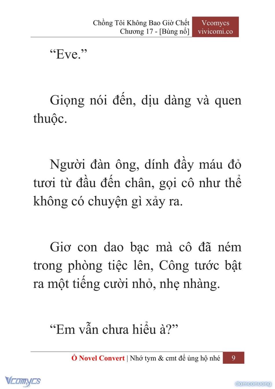 đọc truyện [novel] Chồng Tôi Không Bao Giờ Chết Chương 17 ảnh 12 tại Thiên Thai Truyện