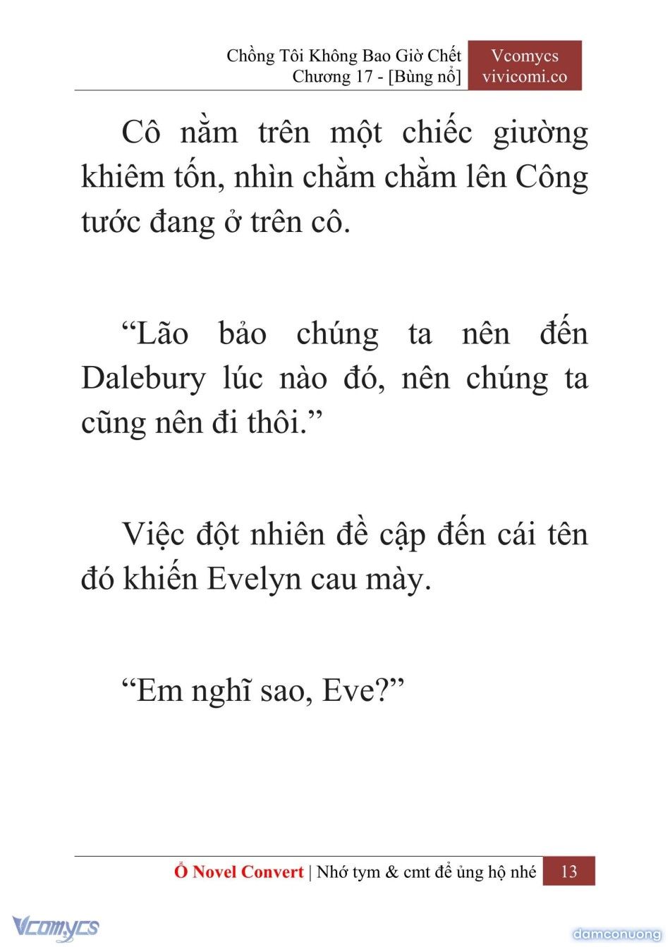 đọc truyện [novel] Chồng Tôi Không Bao Giờ Chết Chương 17 ảnh 16 tại Thiên Thai Truyện