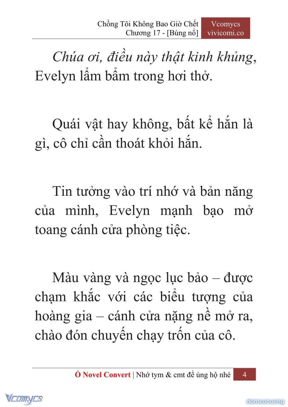 đọc truyện [novel] Chồng Tôi Không Bao Giờ Chết Chương 17 ảnh 7 tại Thiên Thai Truyện