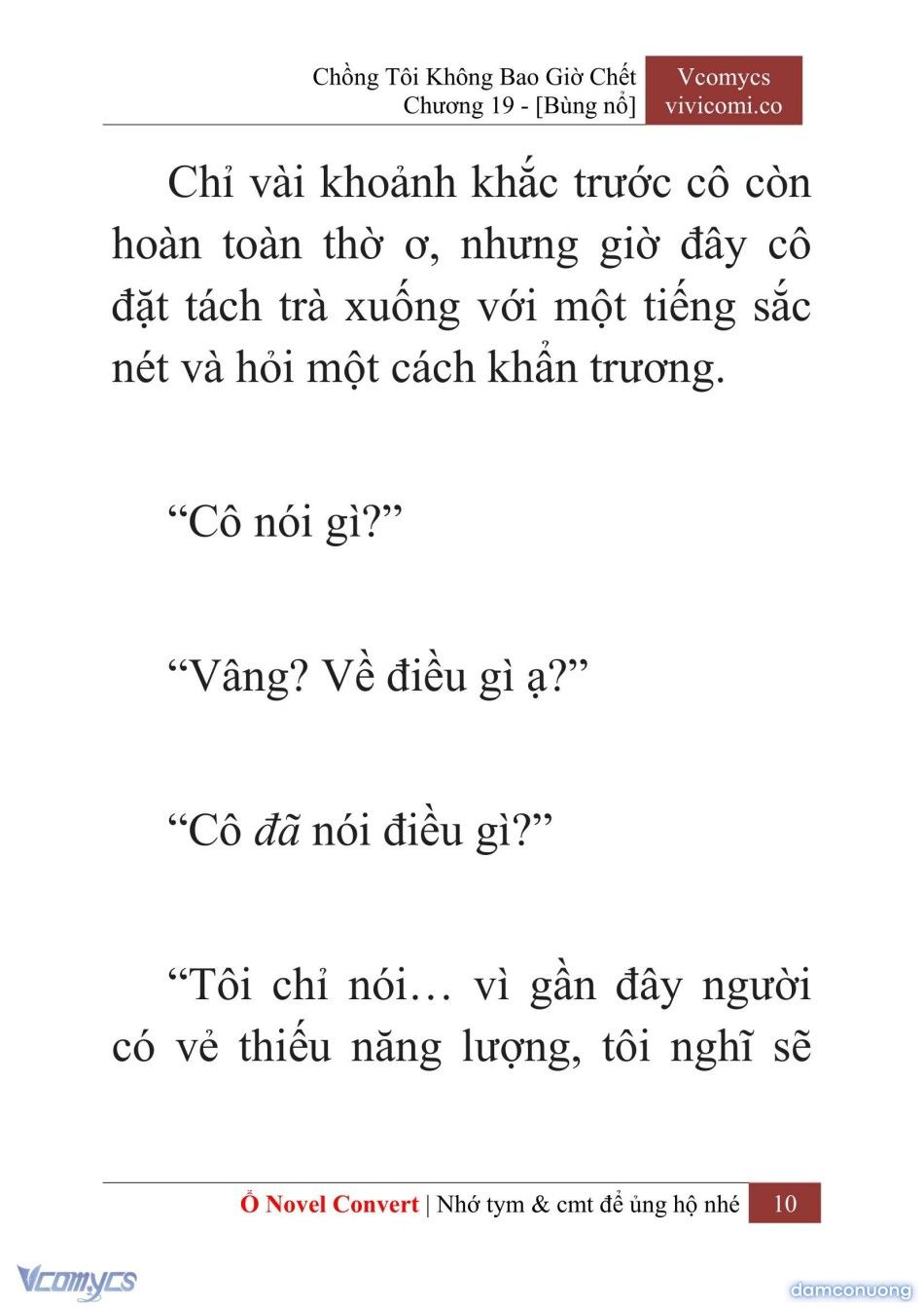 đọc truyện [novel] Chồng Tôi Không Bao Giờ Chết Chương 19 ảnh 13 tại Thiên Thai Truyện