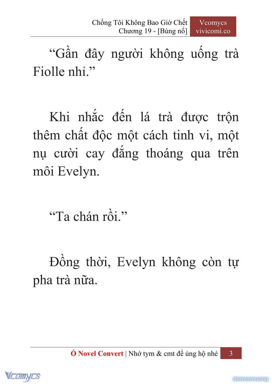 đọc truyện [novel] Chồng Tôi Không Bao Giờ Chết Chương 19 ảnh 6 tại Thiên Thai Truyện