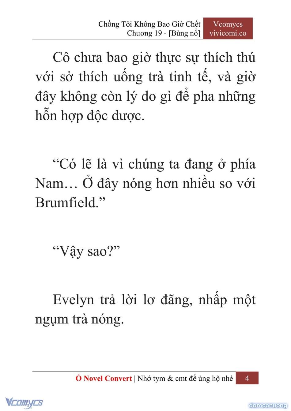 đọc truyện [novel] Chồng Tôi Không Bao Giờ Chết Chương 19 ảnh 7 tại Thiên Thai Truyện