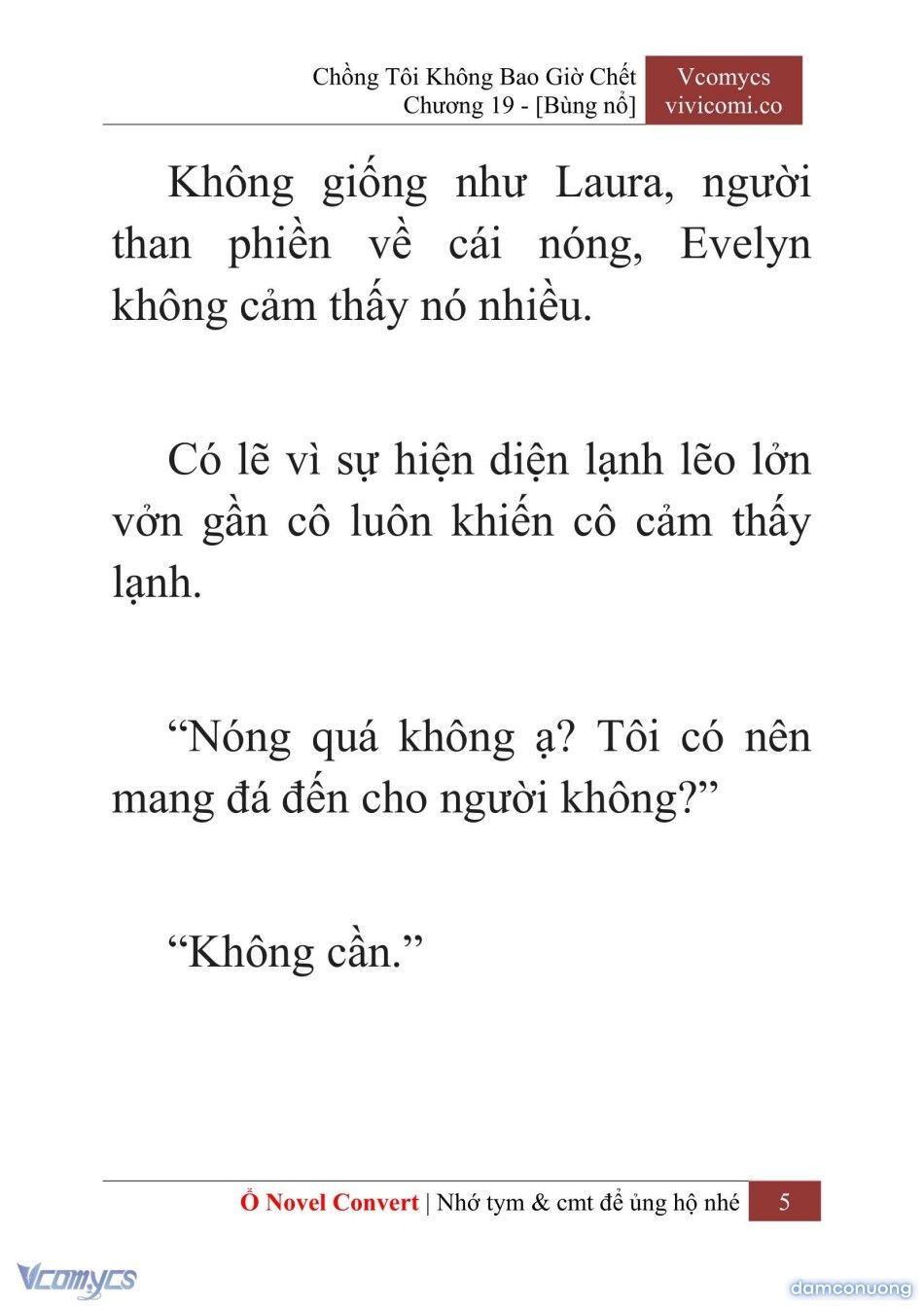 đọc truyện [novel] Chồng Tôi Không Bao Giờ Chết Chương 19 ảnh 8 tại Thiên Thai Truyện