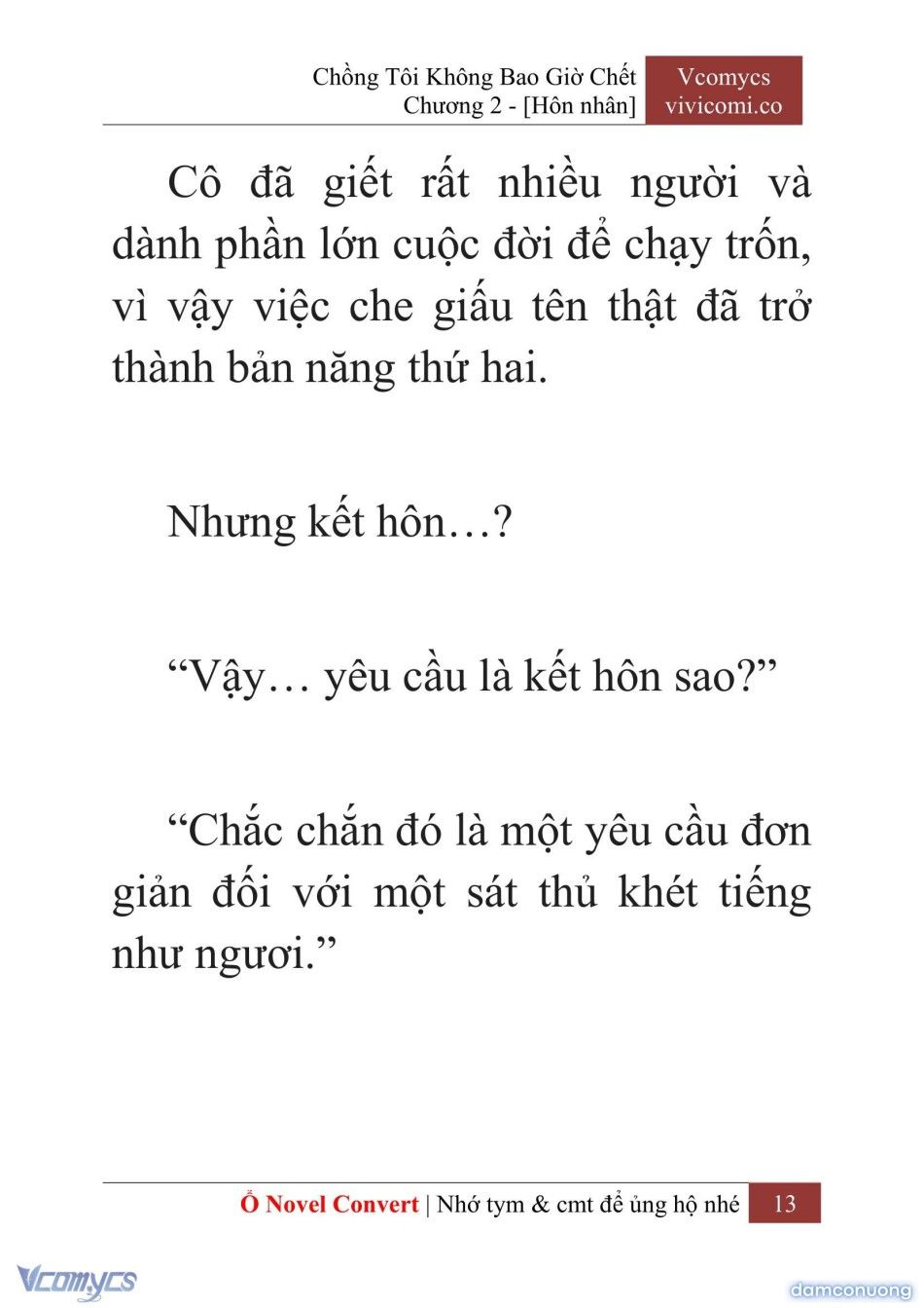 đọc truyện [novel] Chồng Tôi Không Bao Giờ Chết Chương 2 ảnh 16 tại Thiên Thai Truyện