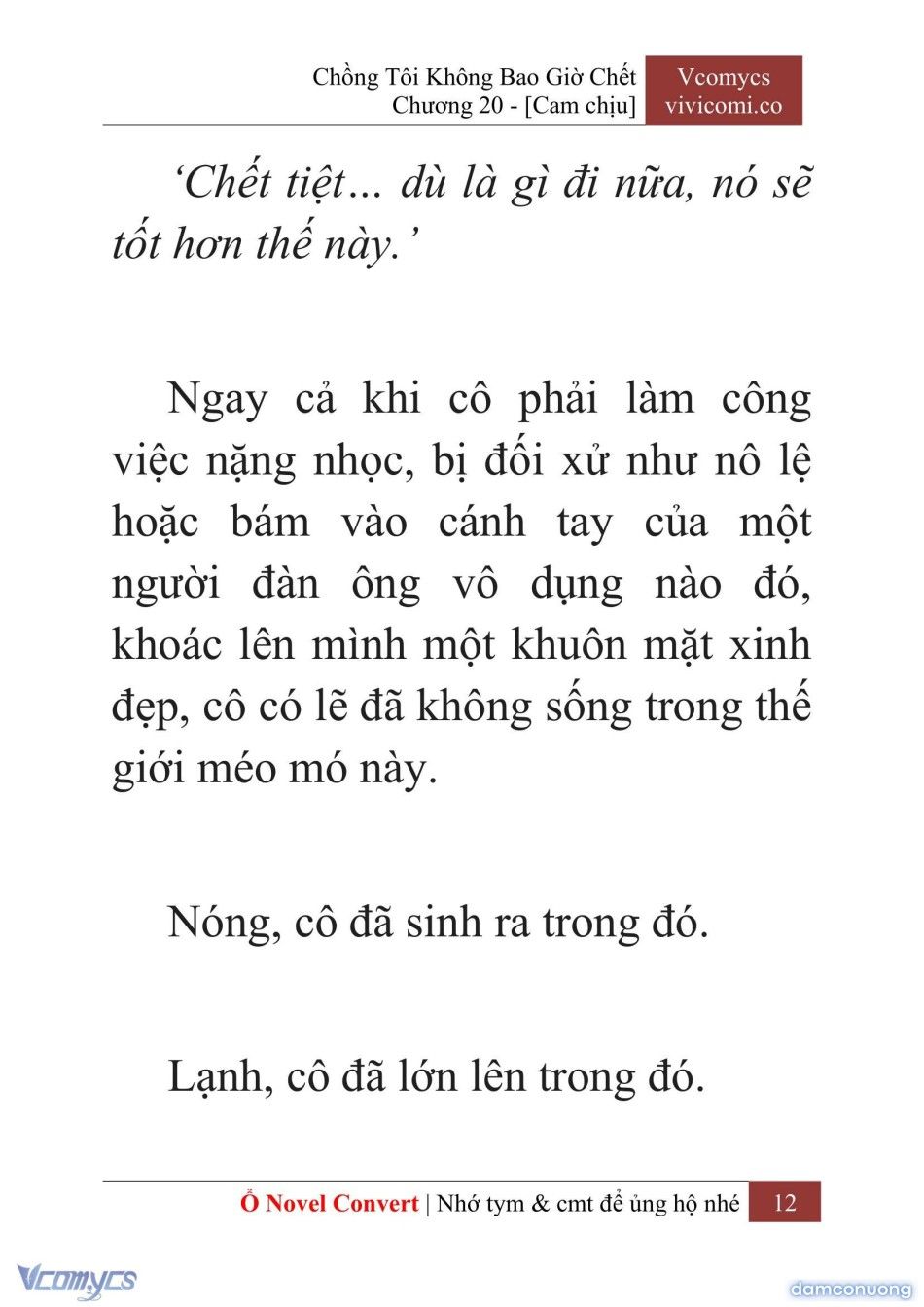 đọc truyện [novel] Chồng Tôi Không Bao Giờ Chết Chương 20 ảnh 15 tại Thiên Thai Truyện