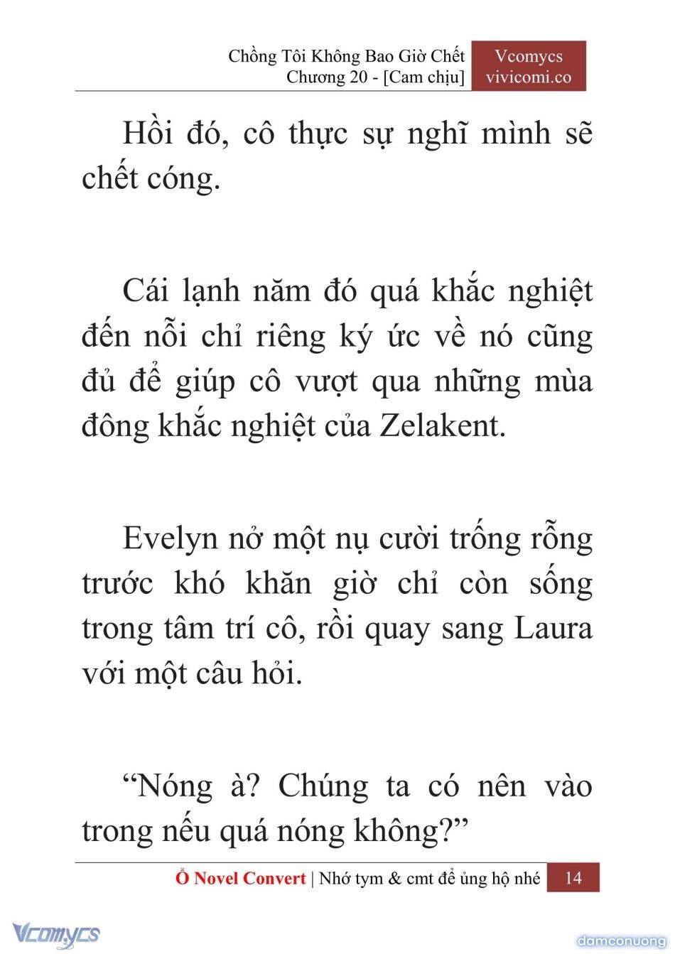 đọc truyện [novel] Chồng Tôi Không Bao Giờ Chết Chương 20 ảnh 17 tại Thiên Thai Truyện