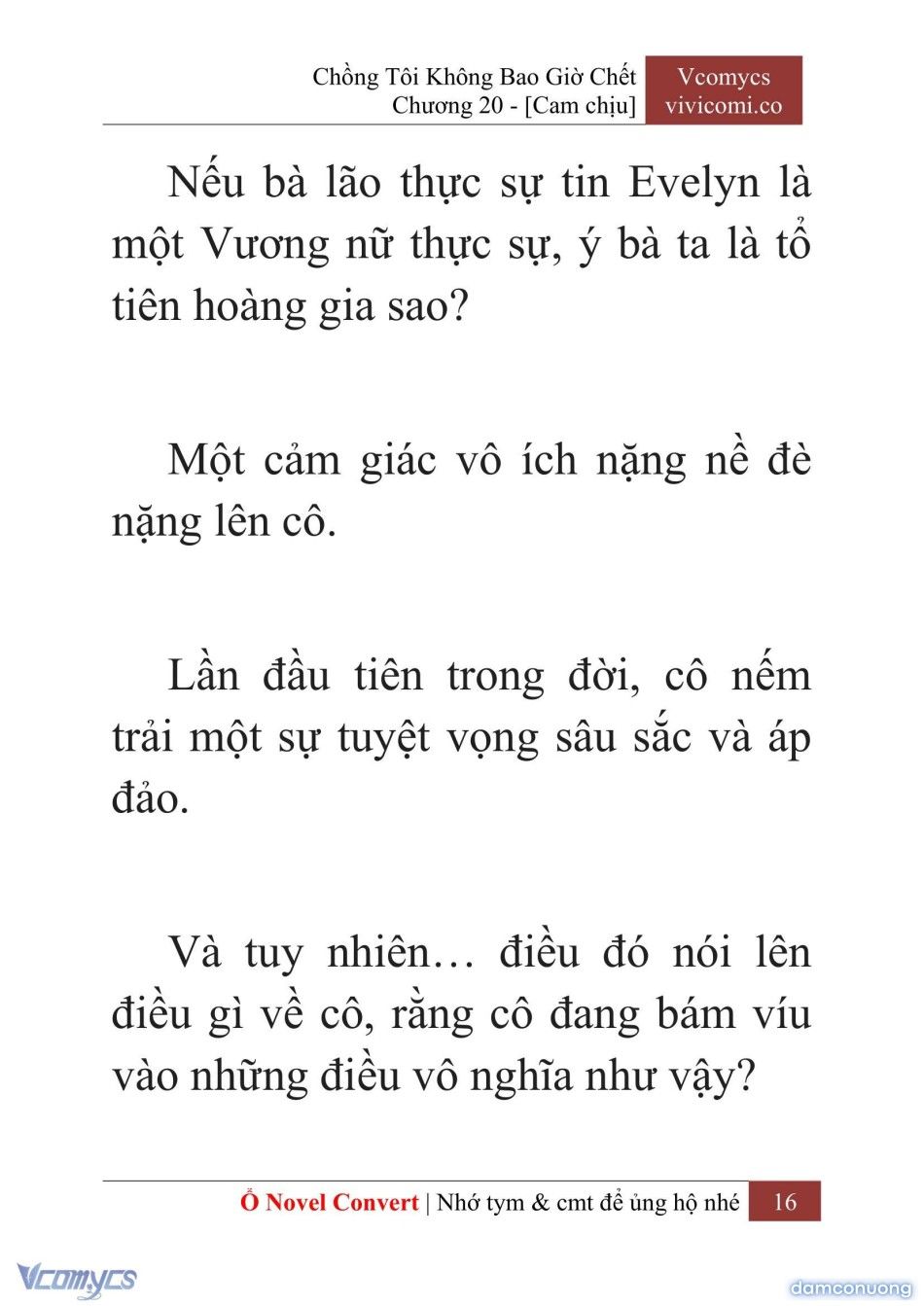 đọc truyện [novel] Chồng Tôi Không Bao Giờ Chết Chương 20 ảnh 19 tại Thiên Thai Truyện