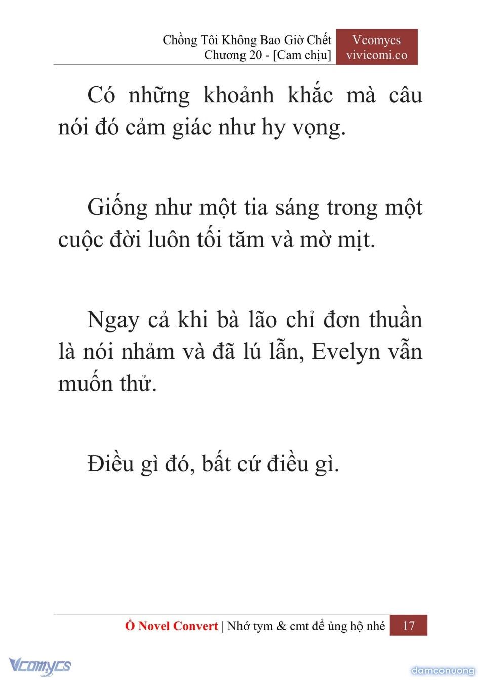 đọc truyện [novel] Chồng Tôi Không Bao Giờ Chết Chương 20 ảnh 20 tại Thiên Thai Truyện