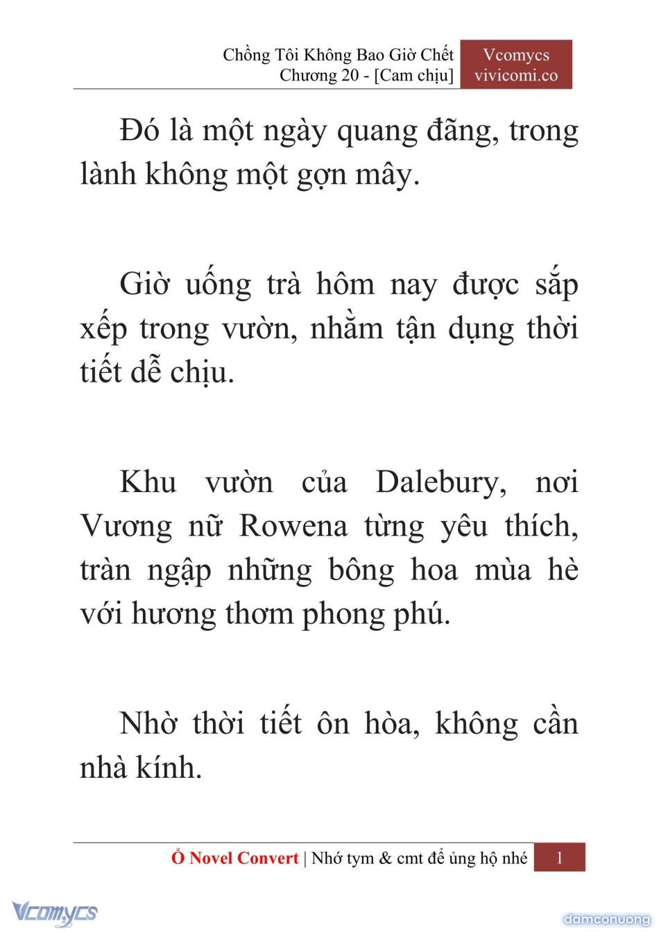 đọc truyện [novel] Chồng Tôi Không Bao Giờ Chết Chương 20 ảnh 4 tại Thiên Thai Truyện