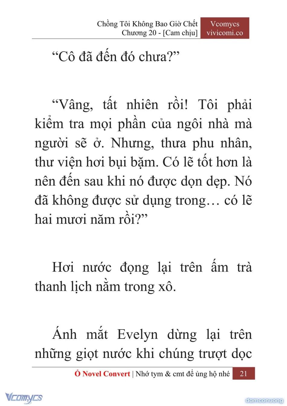 đọc truyện [novel] Chồng Tôi Không Bao Giờ Chết Chương 20 ảnh 24 tại Thiên Thai Truyện