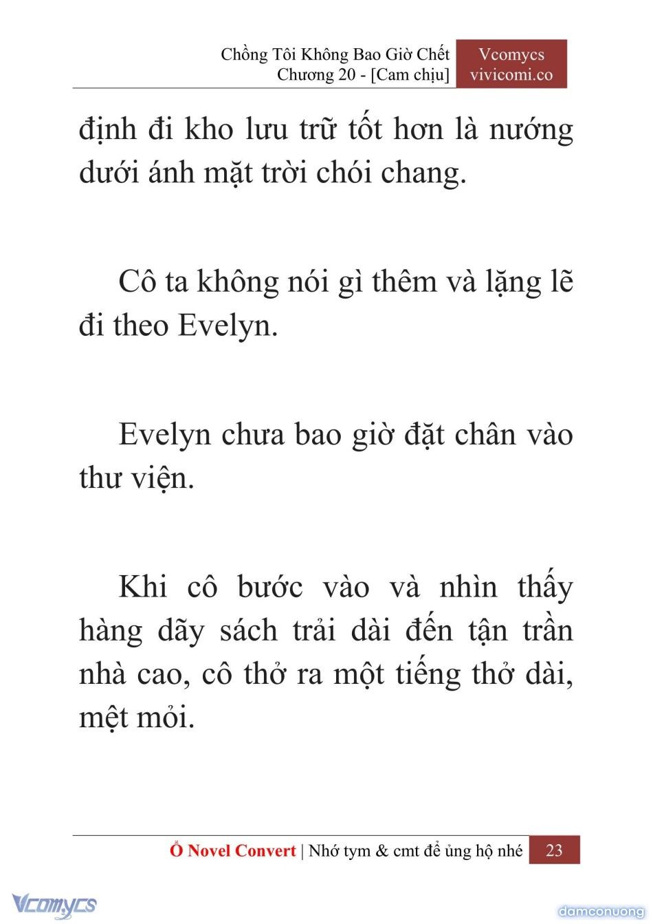 đọc truyện [novel] Chồng Tôi Không Bao Giờ Chết Chương 20 ảnh 26 tại Thiên Thai Truyện