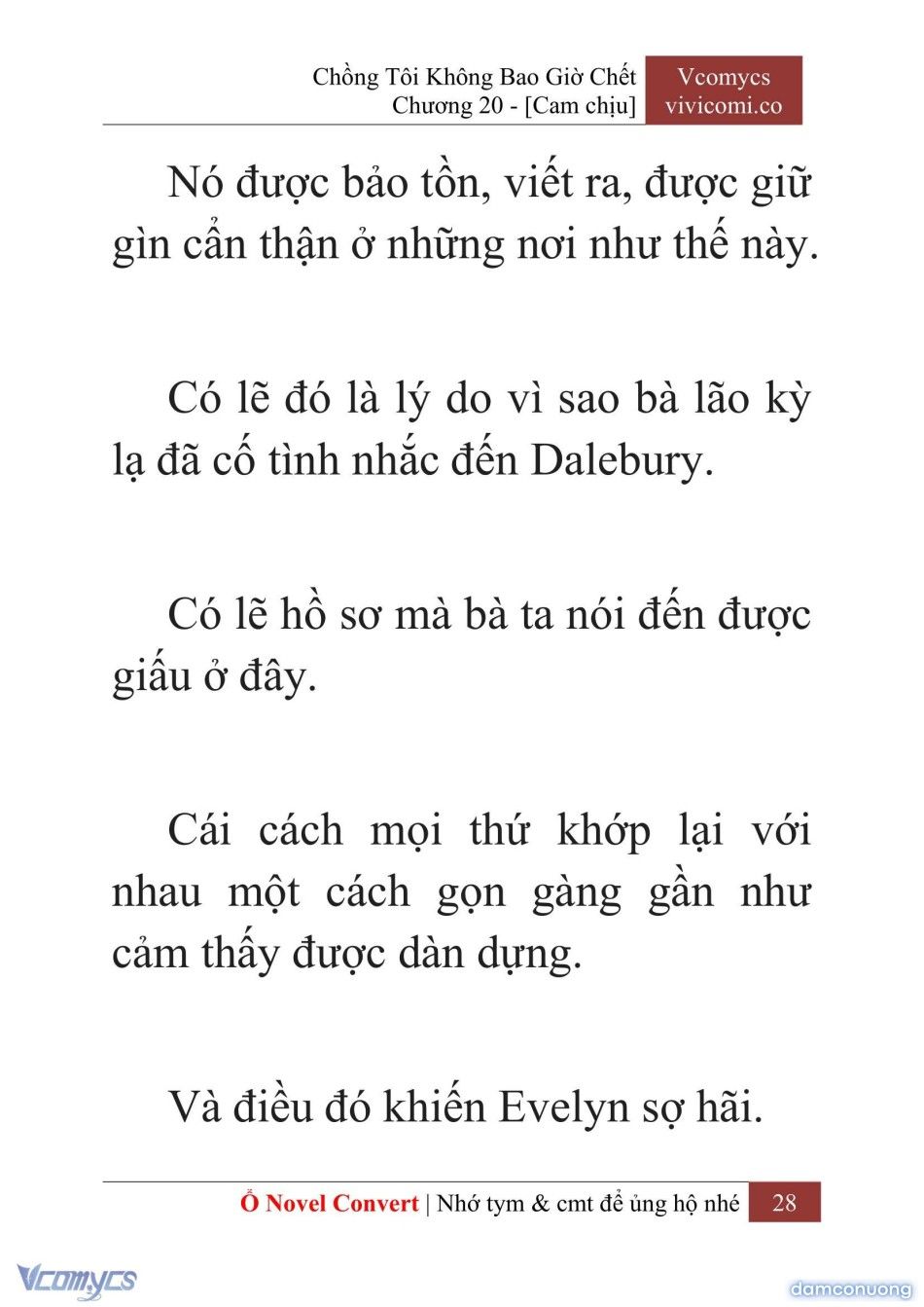 đọc truyện [novel] Chồng Tôi Không Bao Giờ Chết Chương 20 ảnh 31 tại Thiên Thai Truyện