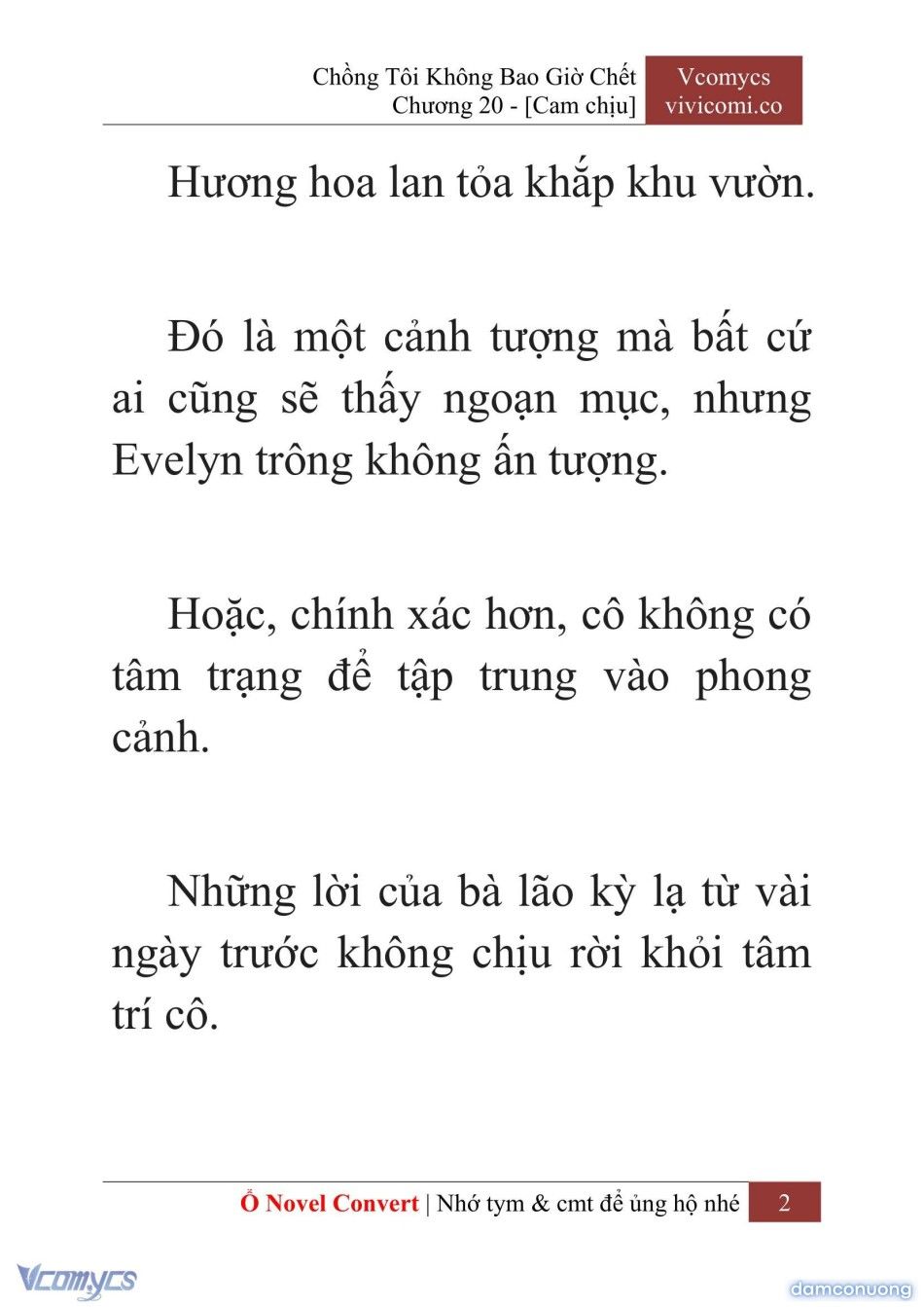 đọc truyện [novel] Chồng Tôi Không Bao Giờ Chết Chương 20 ảnh 5 tại Thiên Thai Truyện