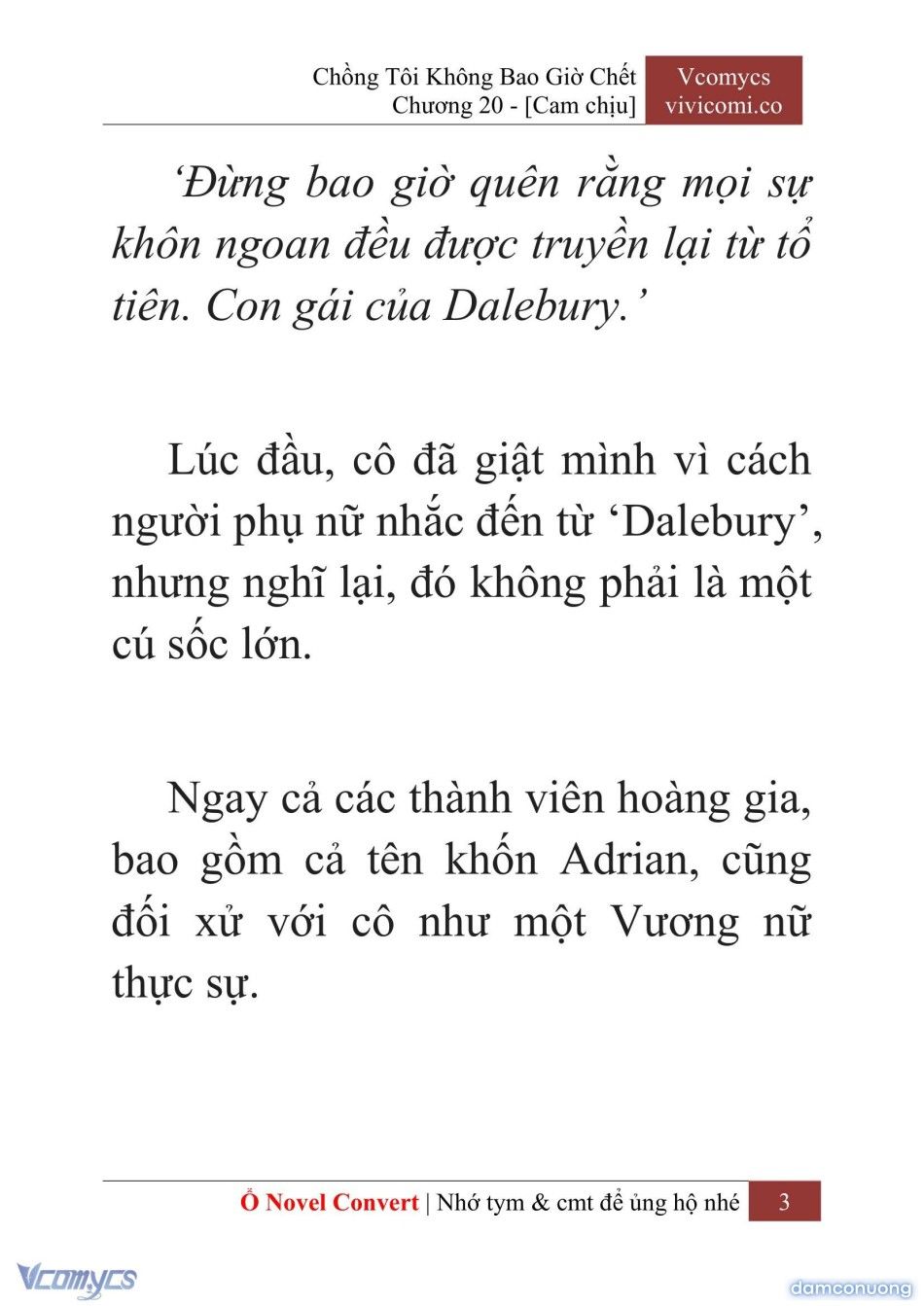 đọc truyện [novel] Chồng Tôi Không Bao Giờ Chết Chương 20 ảnh 6 tại Thiên Thai Truyện