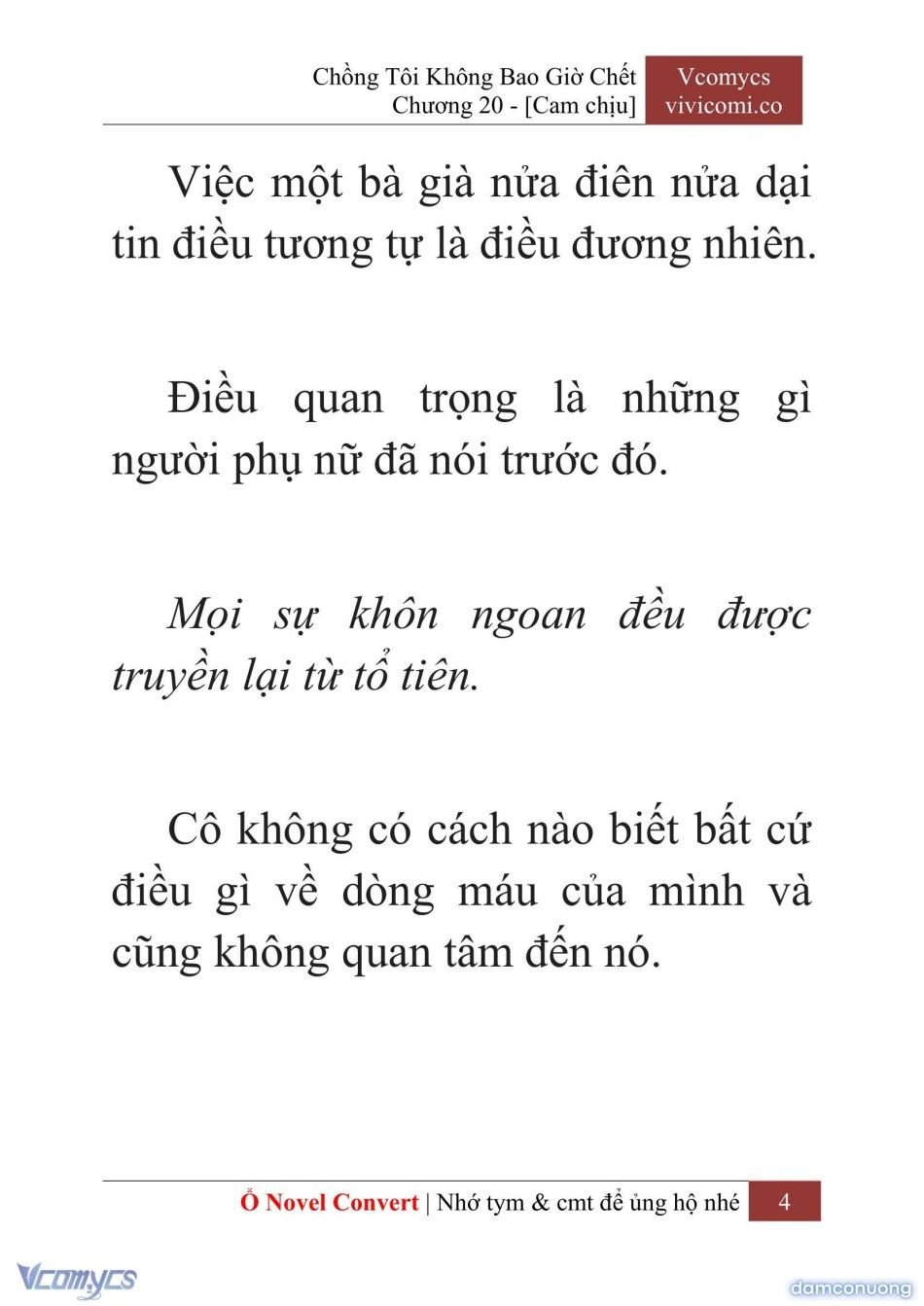 đọc truyện [novel] Chồng Tôi Không Bao Giờ Chết Chương 20 ảnh 7 tại Thiên Thai Truyện