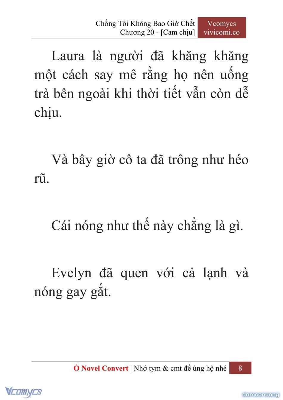 đọc truyện [novel] Chồng Tôi Không Bao Giờ Chết Chương 20 ảnh 11 tại Thiên Thai Truyện
