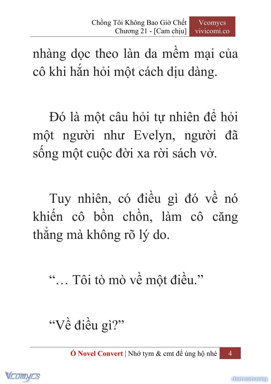 đọc truyện [novel] Chồng Tôi Không Bao Giờ Chết Chương 21 ảnh 7 tại Thiên Thai Truyện