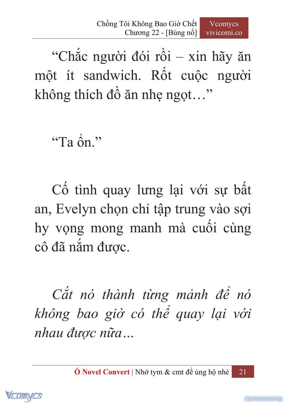đọc truyện [novel] Chồng Tôi Không Bao Giờ Chết Chương 22 ảnh 24 tại Thiên Thai Truyện