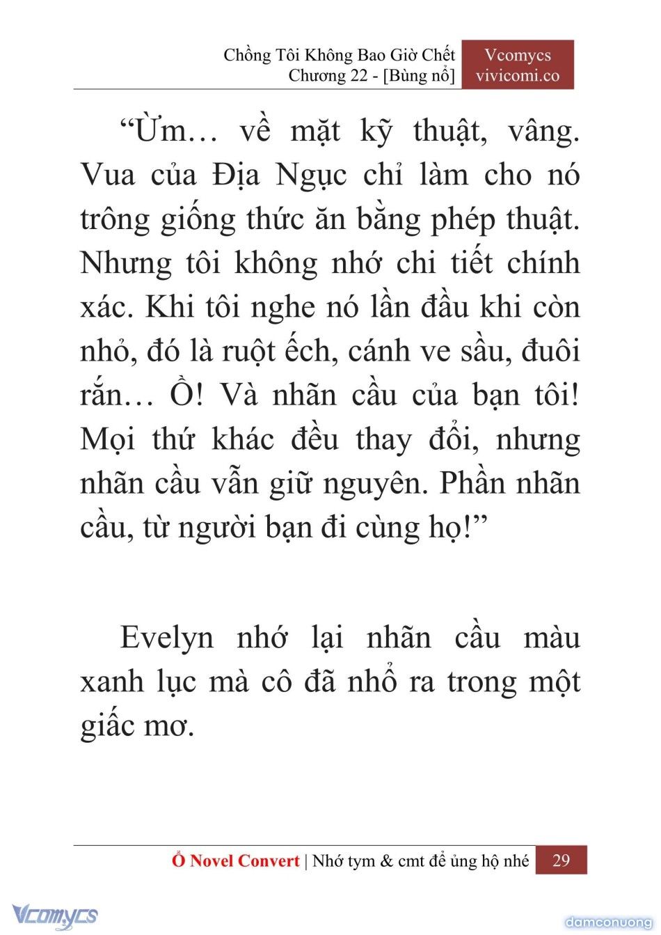 đọc truyện [novel] Chồng Tôi Không Bao Giờ Chết Chương 22 ảnh 32 tại Thiên Thai Truyện