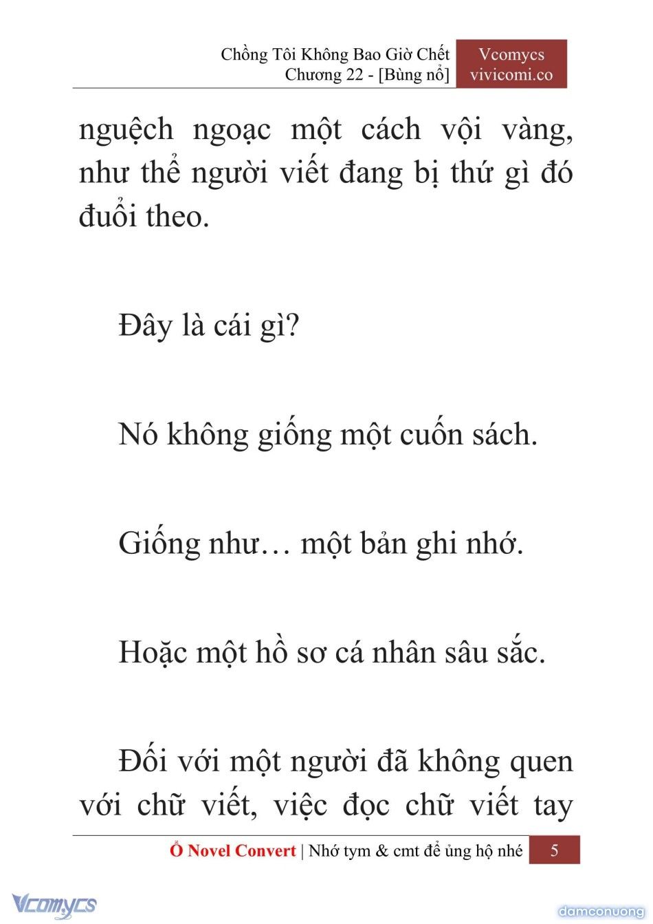 đọc truyện [novel] Chồng Tôi Không Bao Giờ Chết Chương 22 ảnh 8 tại Thiên Thai Truyện