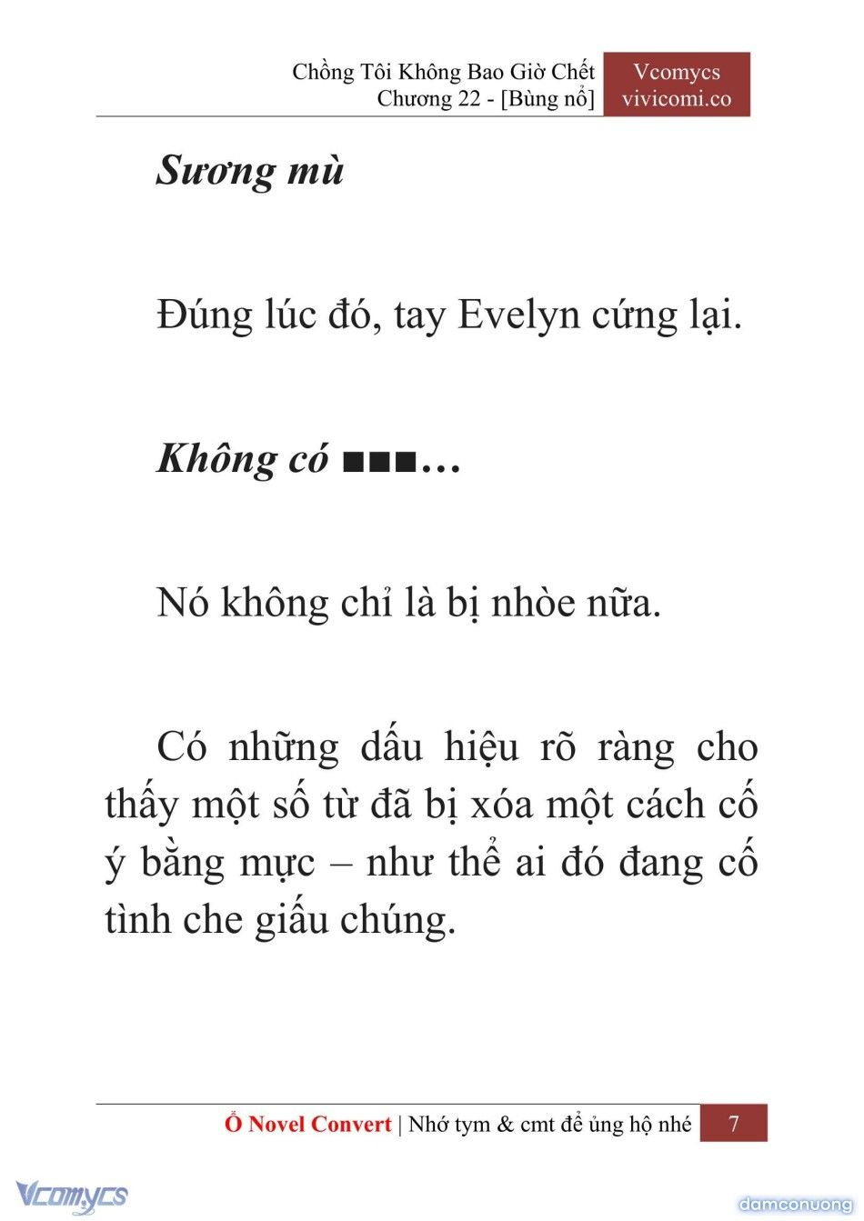 đọc truyện [novel] Chồng Tôi Không Bao Giờ Chết Chương 22 ảnh 10 tại Thiên Thai Truyện