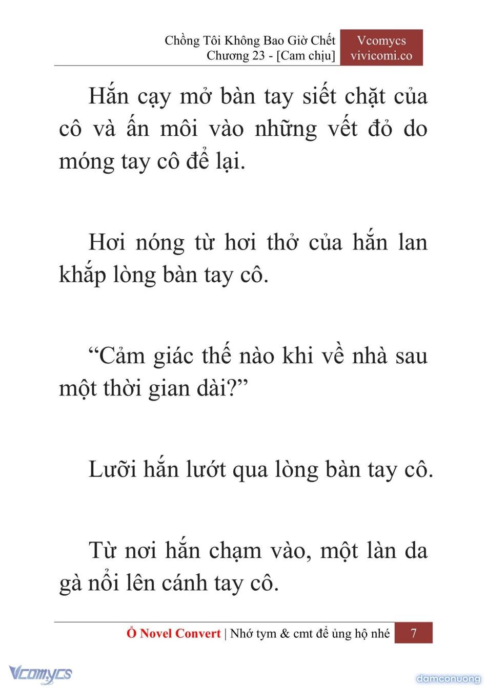 đọc truyện [novel] Chồng Tôi Không Bao Giờ Chết Chương 23 ảnh 10 tại Thiên Thai Truyện