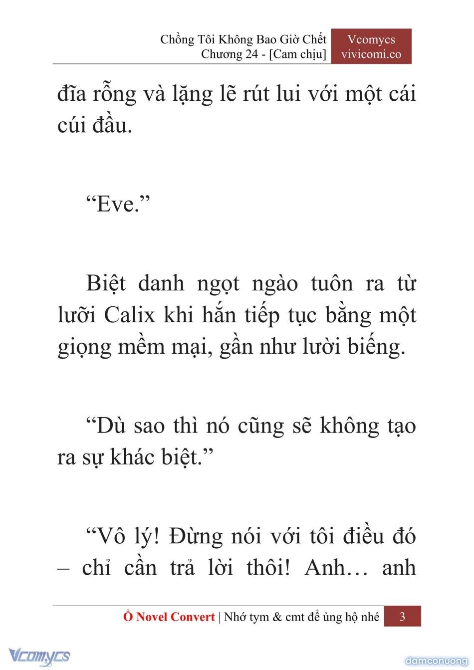 đọc truyện [novel] Chồng Tôi Không Bao Giờ Chết Chương 24 ảnh 6 tại Thiên Thai Truyện