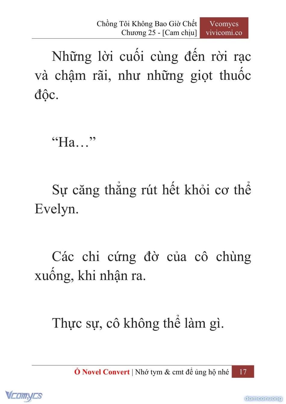 đọc truyện [novel] Chồng Tôi Không Bao Giờ Chết Chương 25 ảnh 20 tại Thiên Thai Truyện
